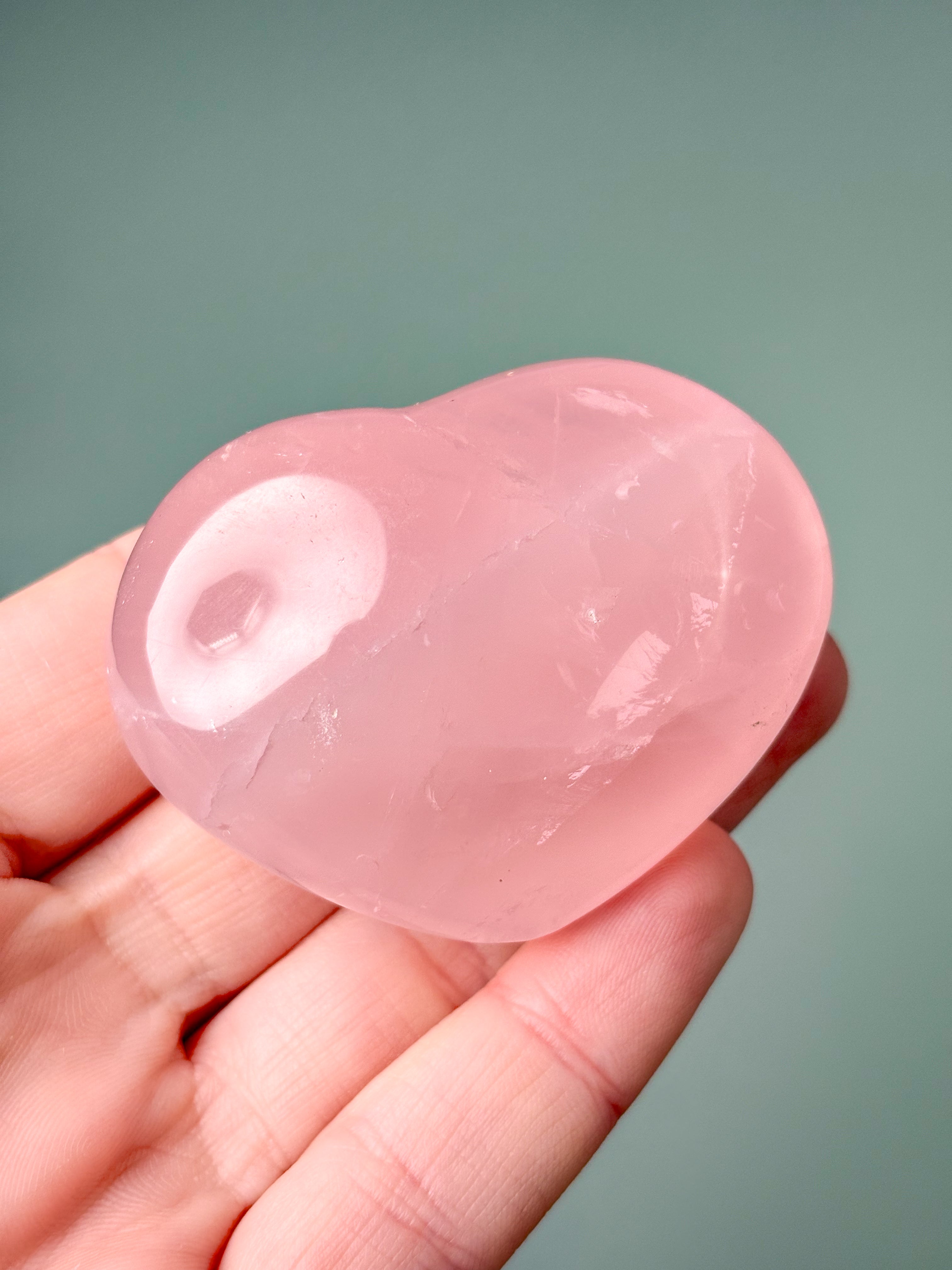 Rosakvarts Hjerte (Nr. 13) Eksklusiv Kvalitet