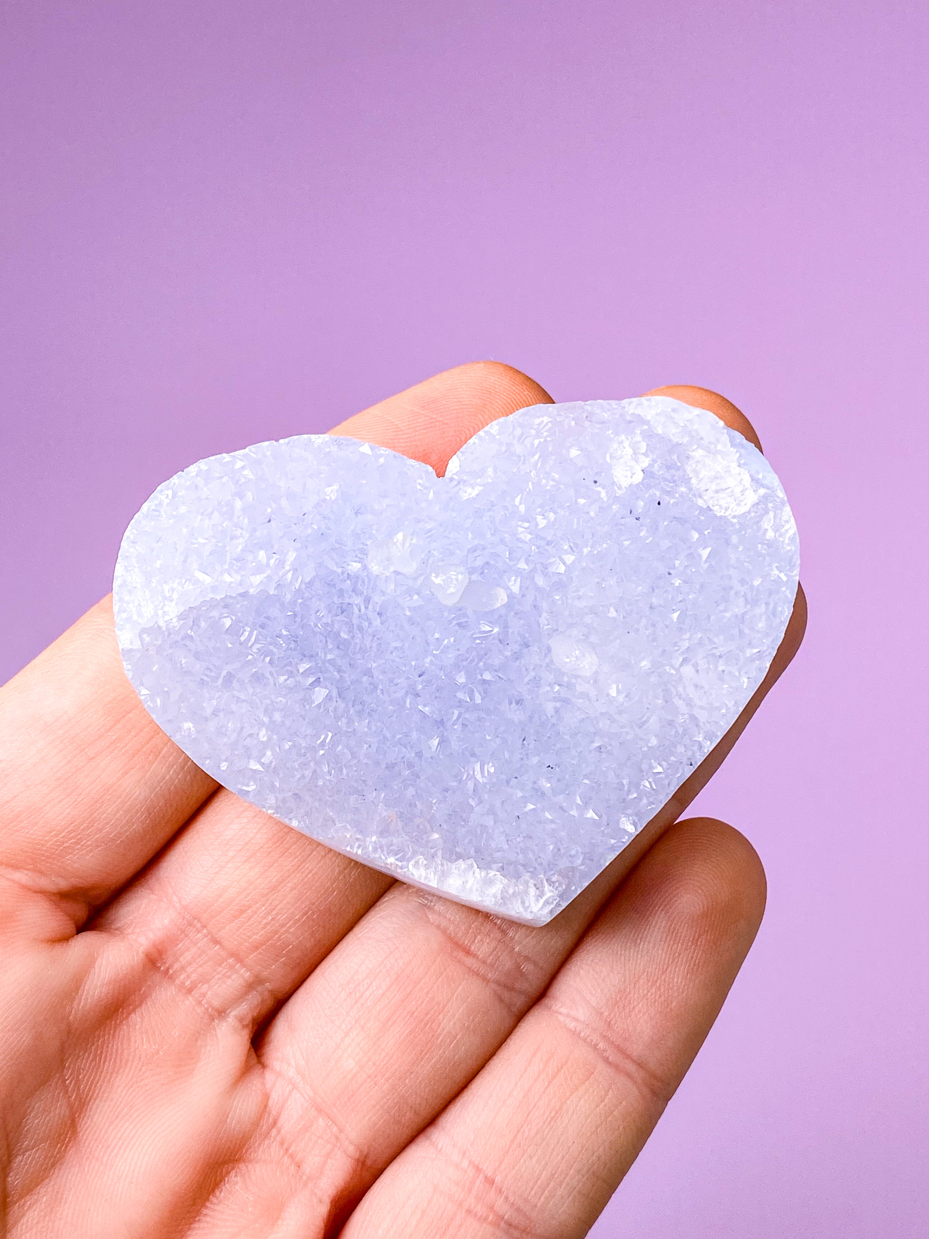 Druzy Blonde Agat Hjerte (Nr. 5)