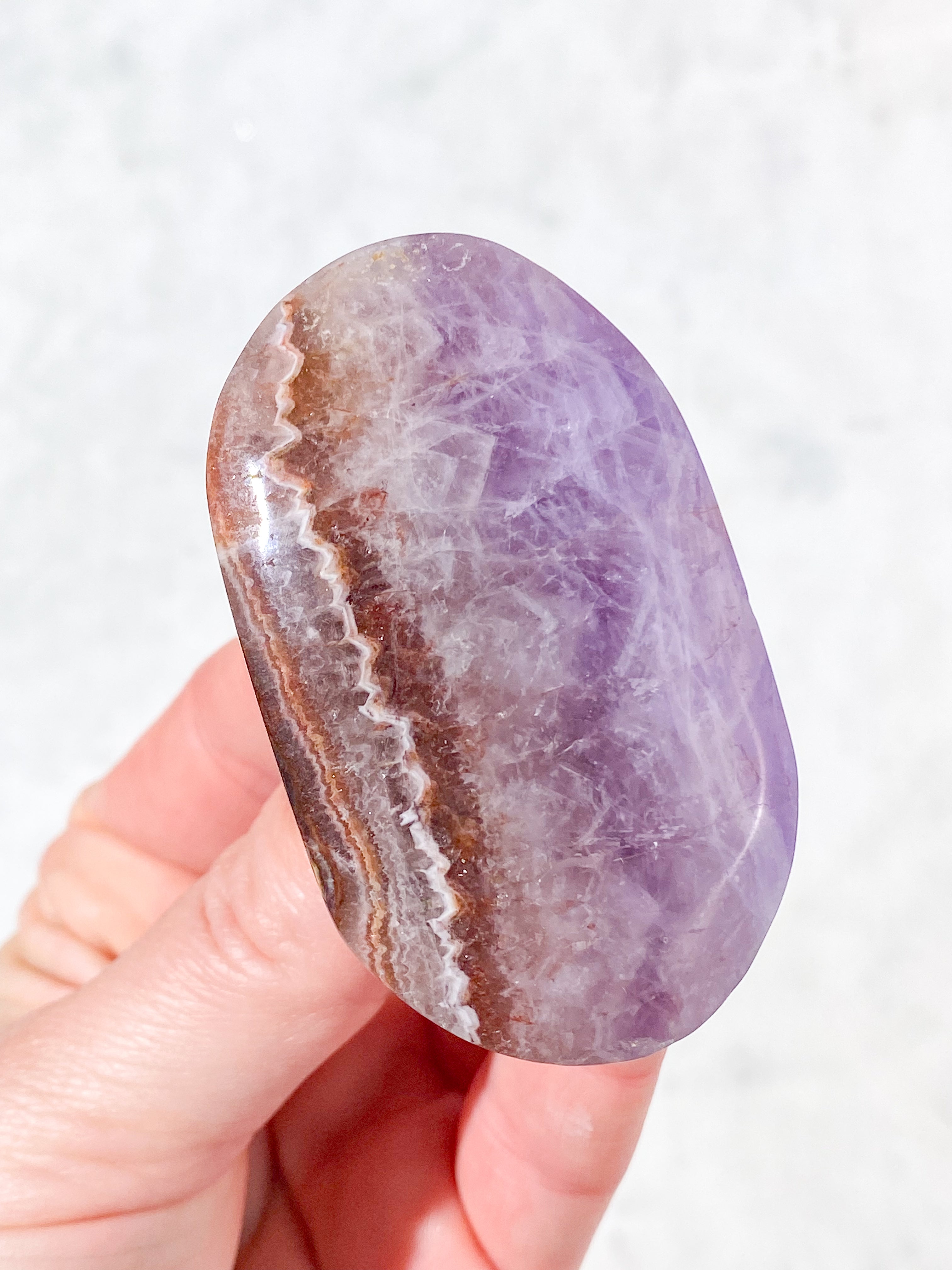 Mexico Agat & Ametyst Palmstone (Nr. 1)