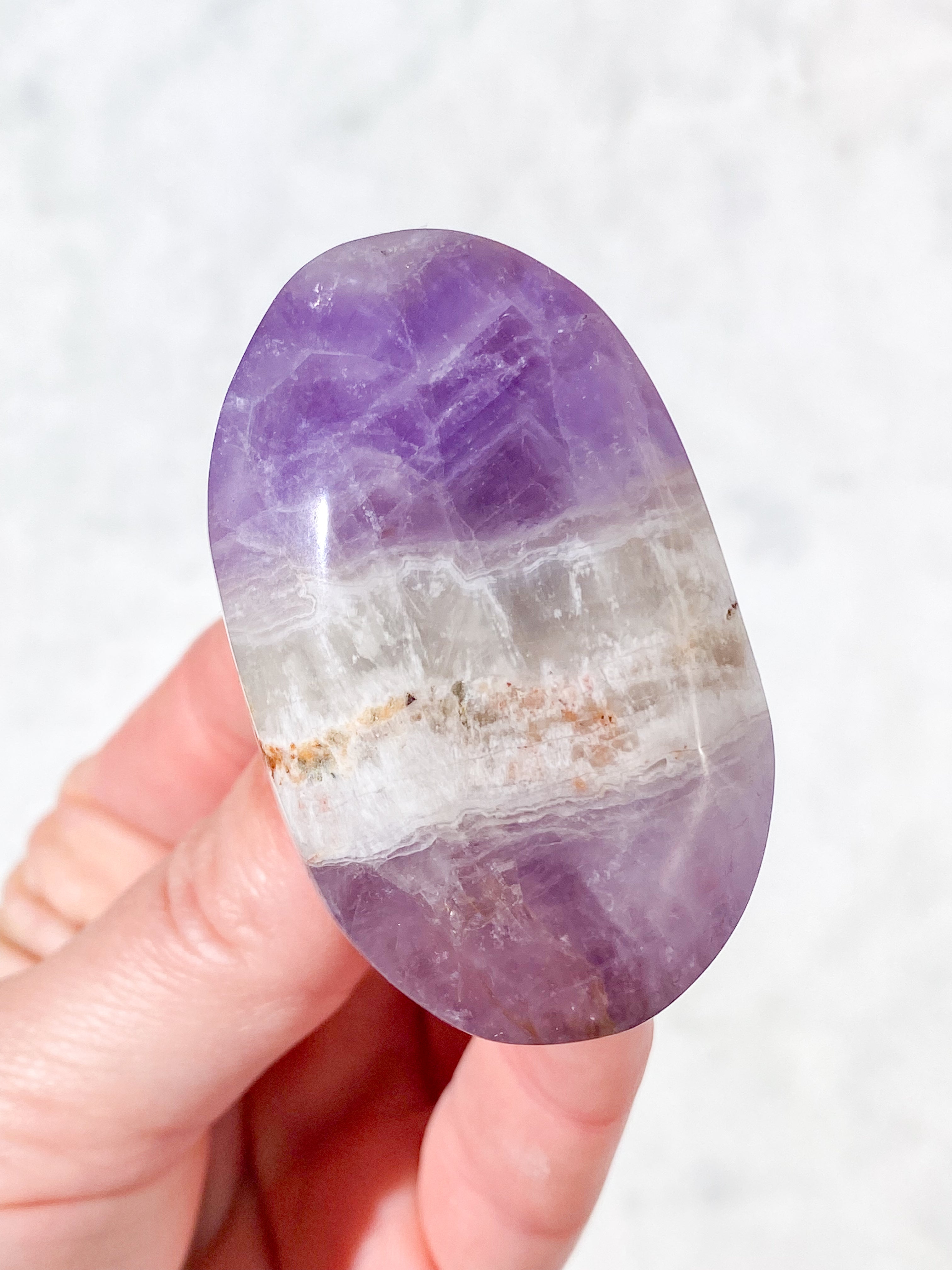 Mexico Agat & Ametyst Palmstone (Nr. 6)