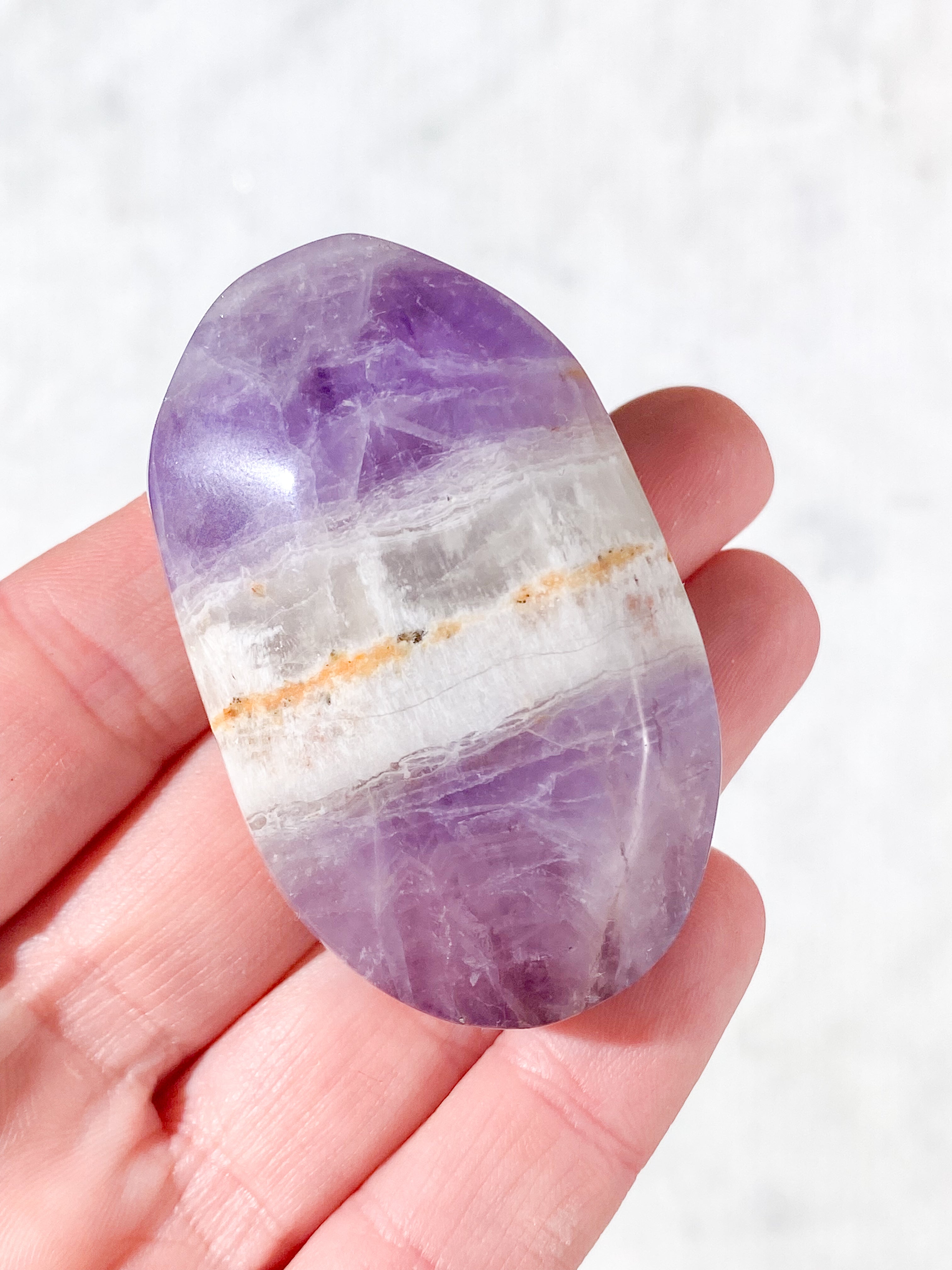 Mexico Agat & Ametyst Palmstone (Nr. 6)