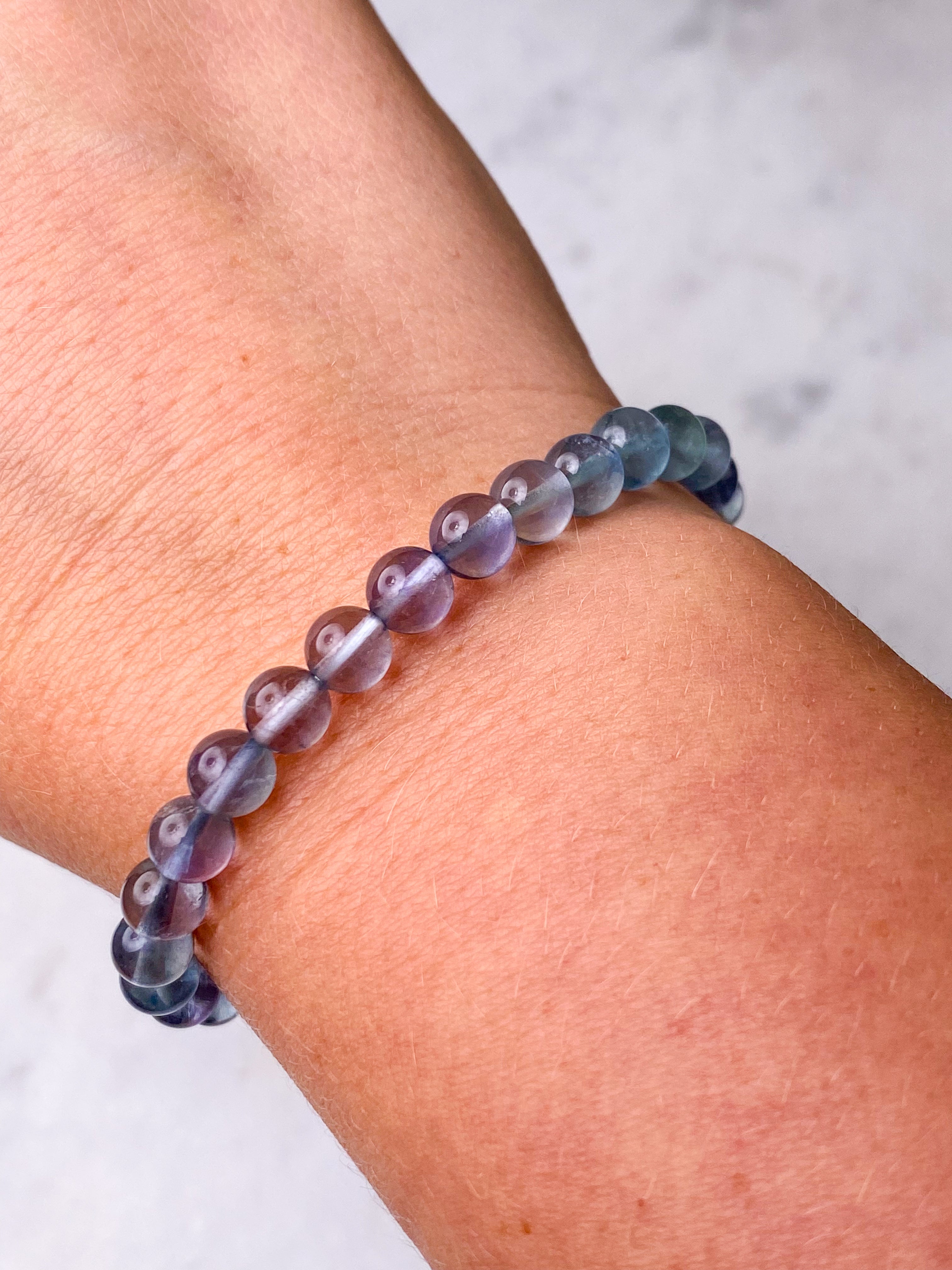 Blå Fluorit Armbånd