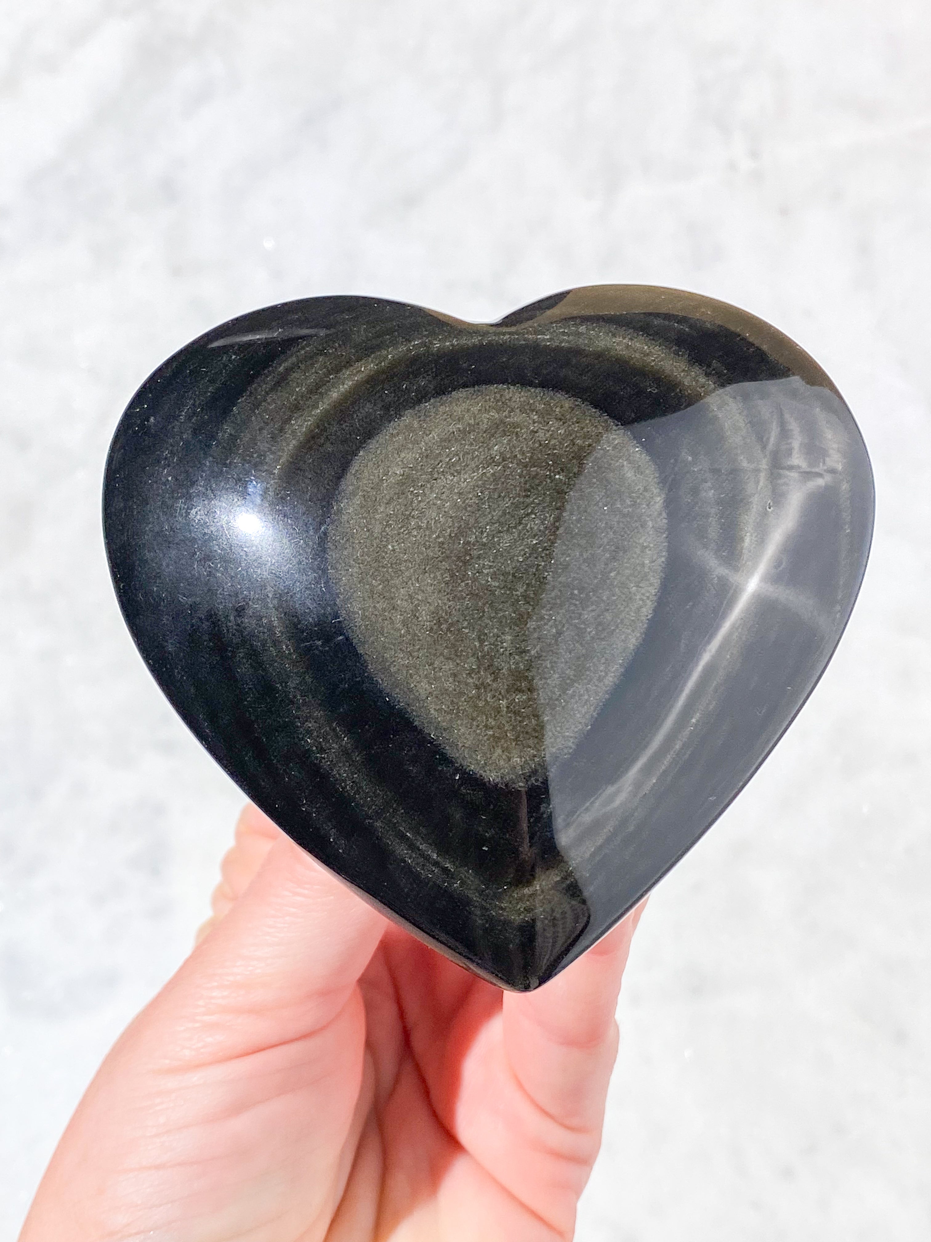 Stort Guld Obsidian Hjärta (Nr. 1)