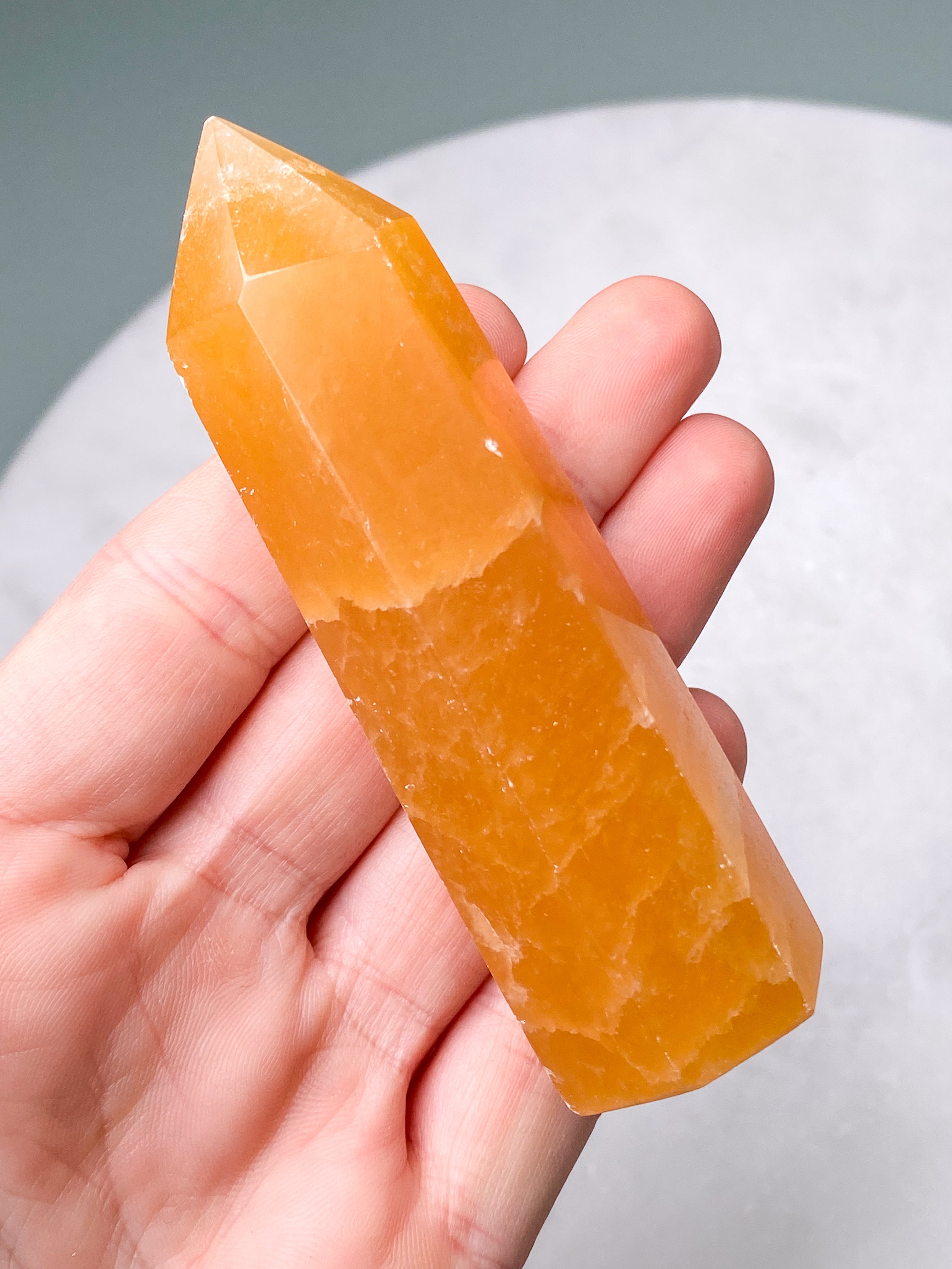 Orange Calcit Tårn (Nr. 1)