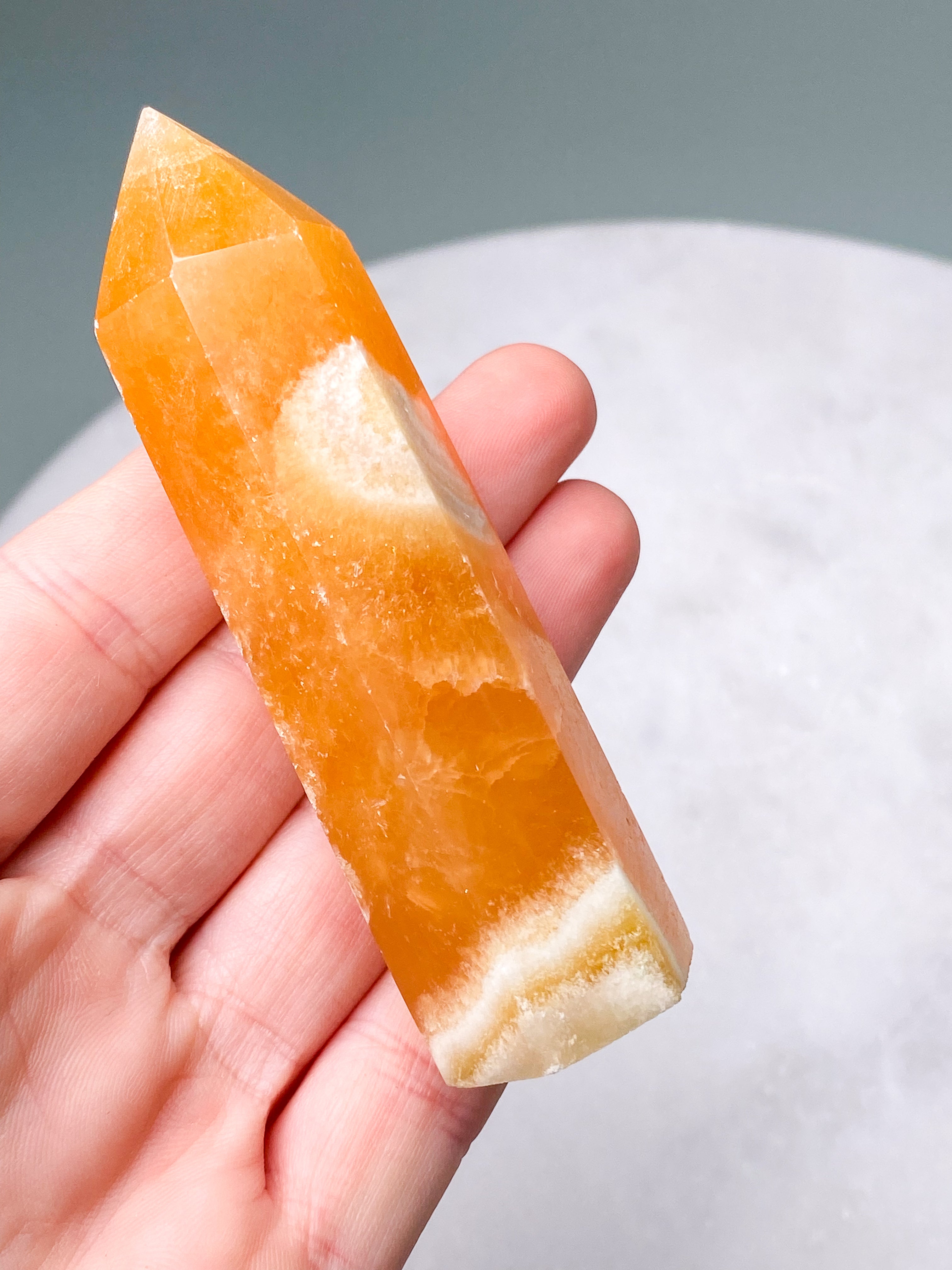 Orange Calcit Tårn (Nr. 2)