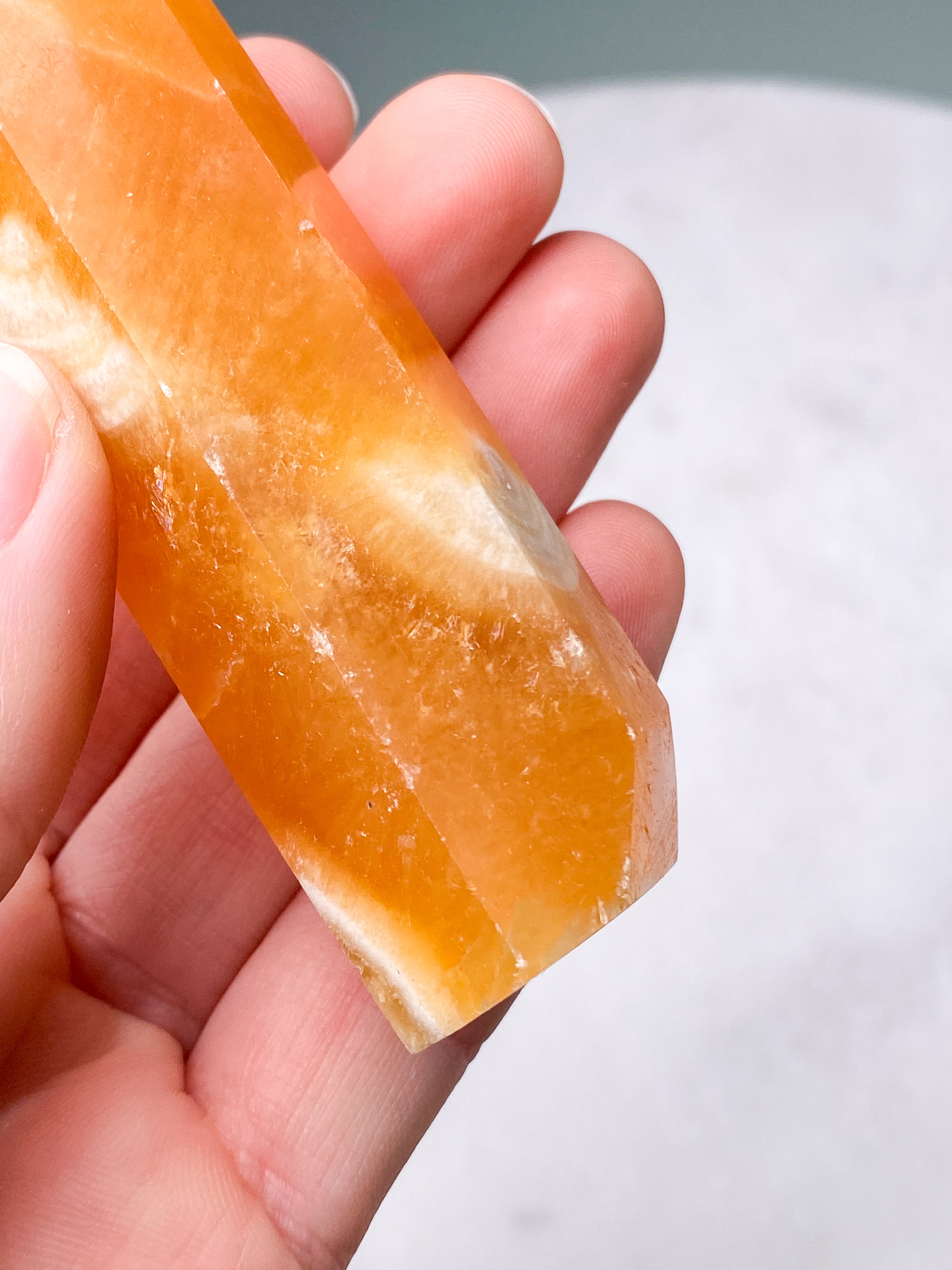 Orange Calcit Tårn (Nr. 2)