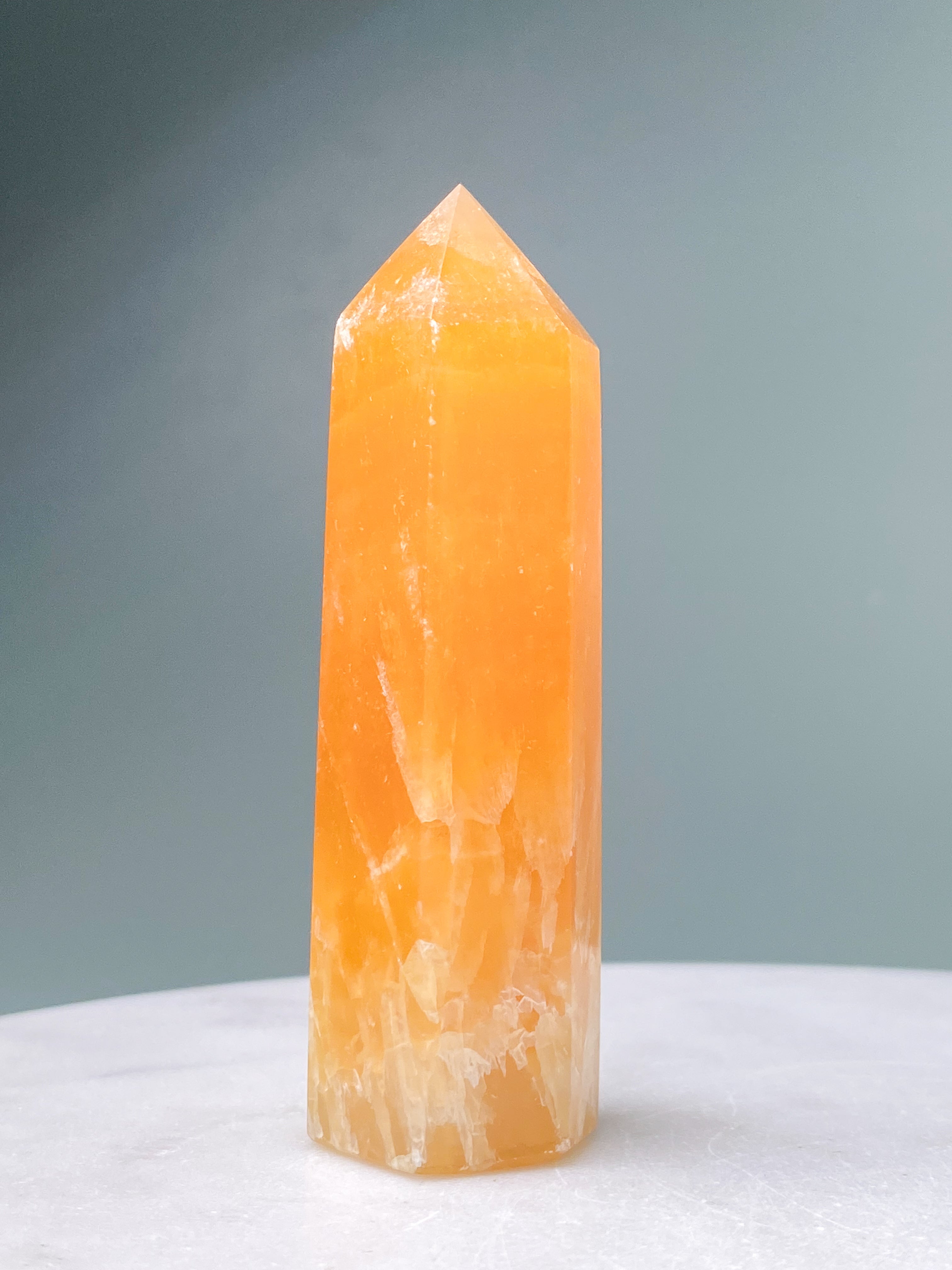 Orange Calcit Tårn (Nr. 5)