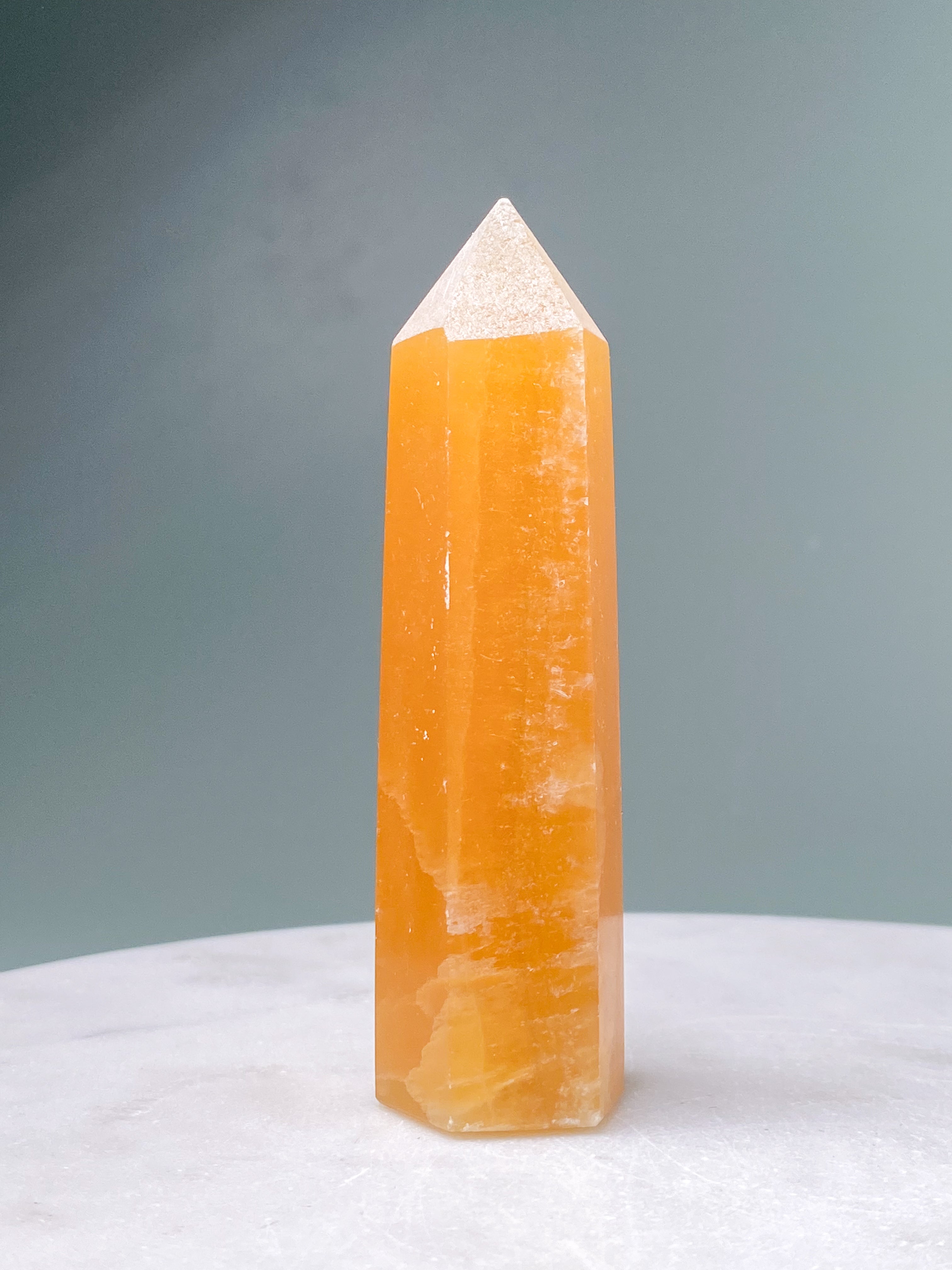 Orange Calcit Tårn (Nr. 7)