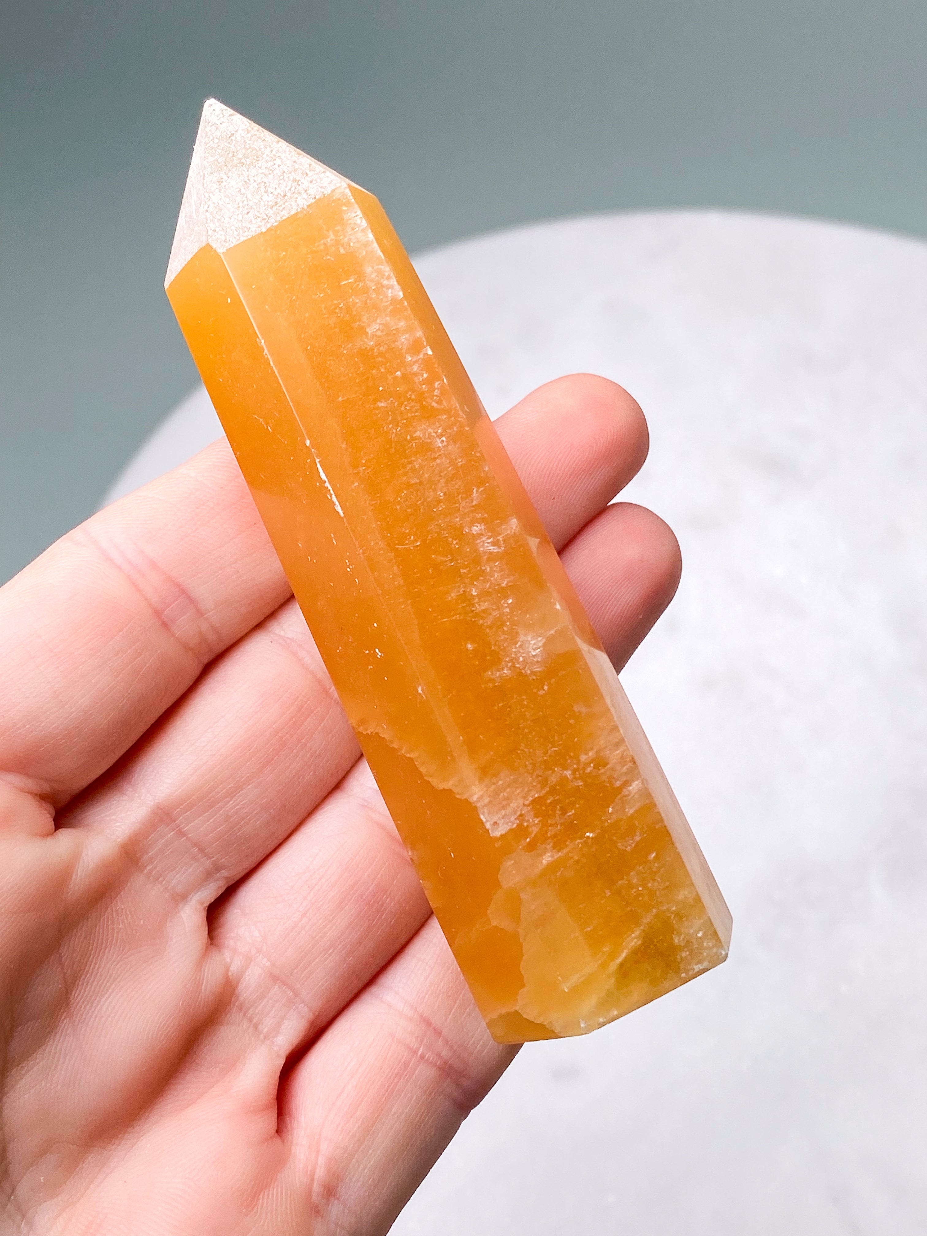 Orange Calcit Tårn (Nr. 7)