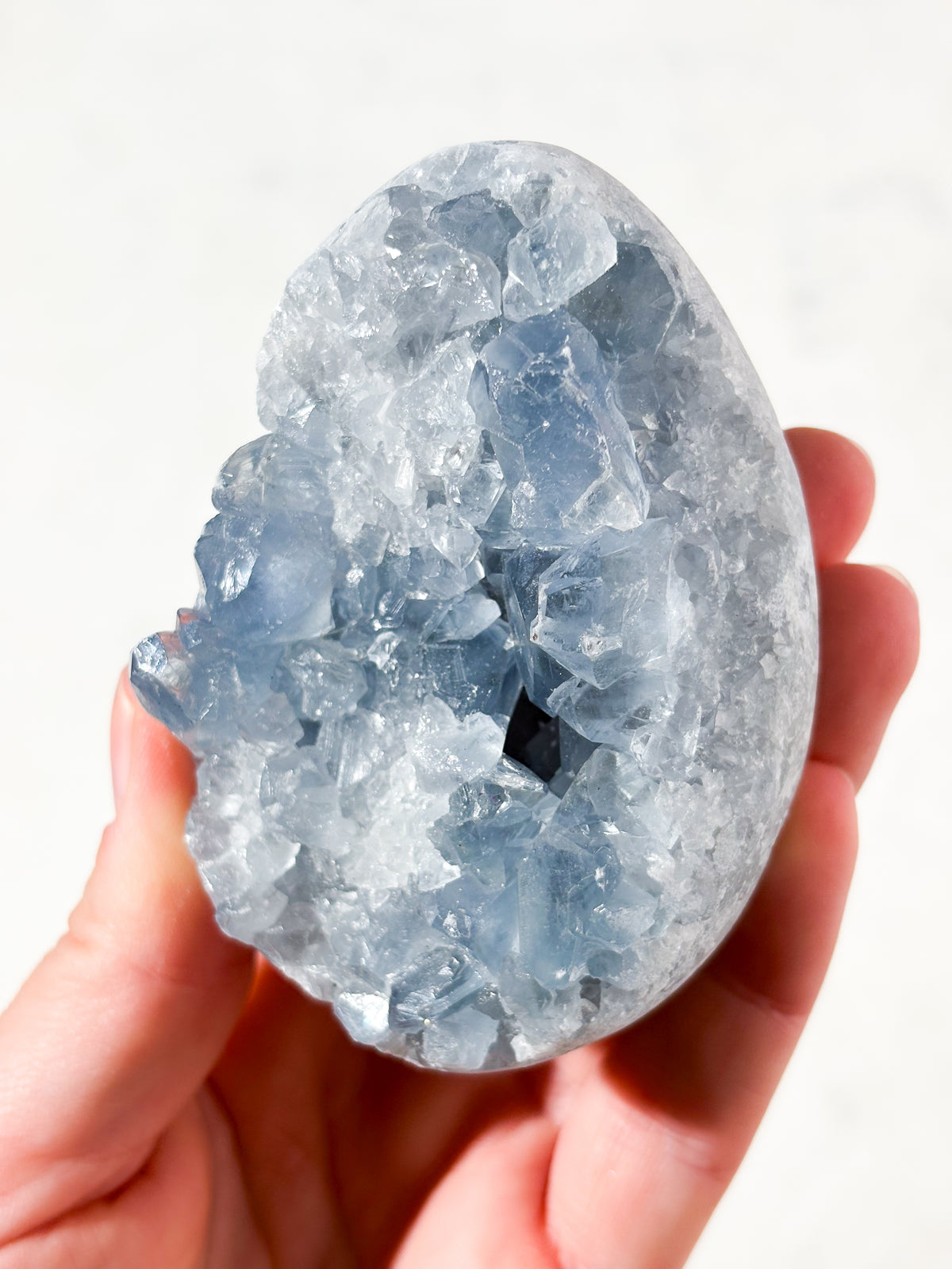 Celestit Geode Æg (Nr. 4)