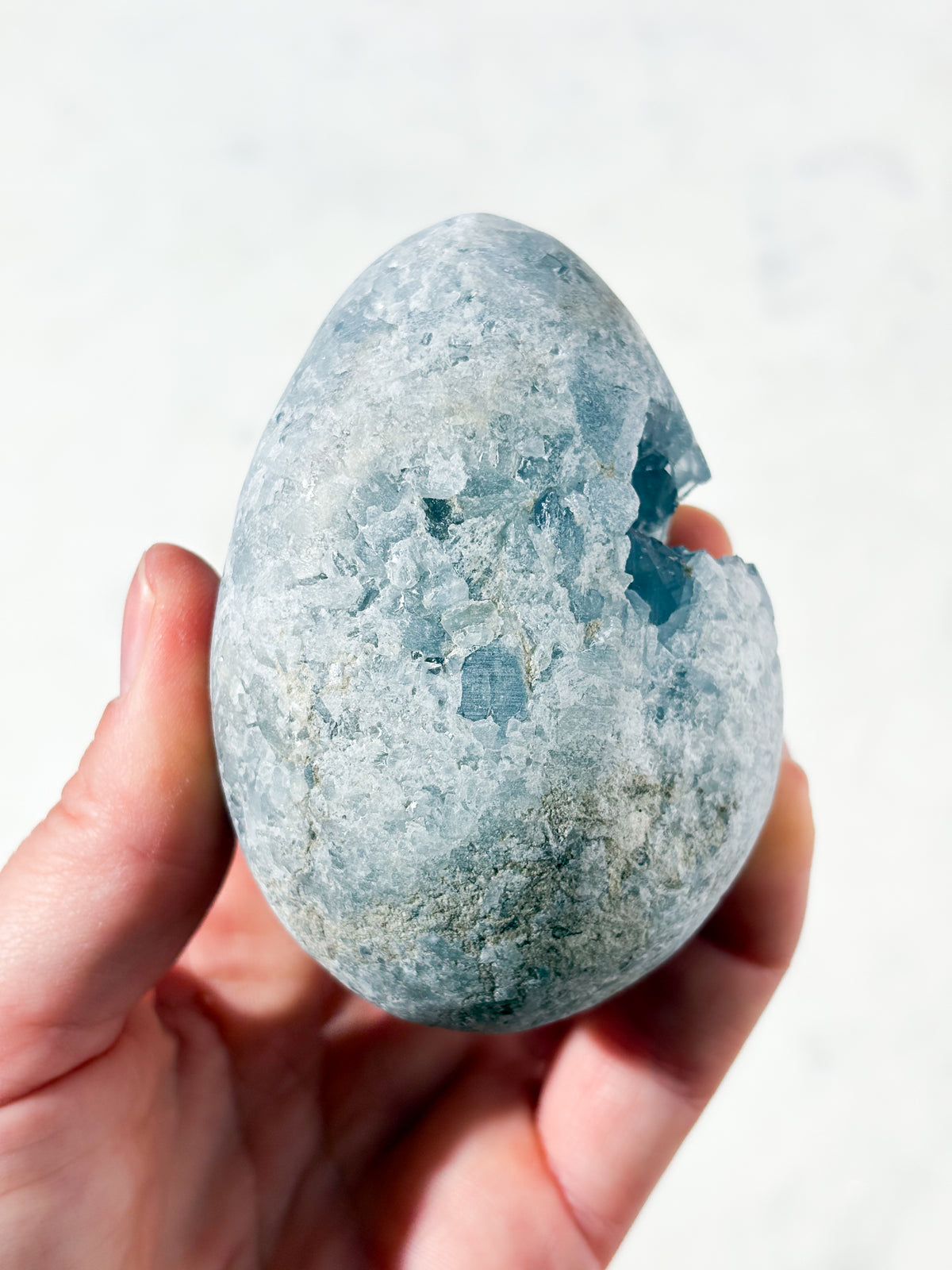 Celestit Geode Æg (Nr. 4)