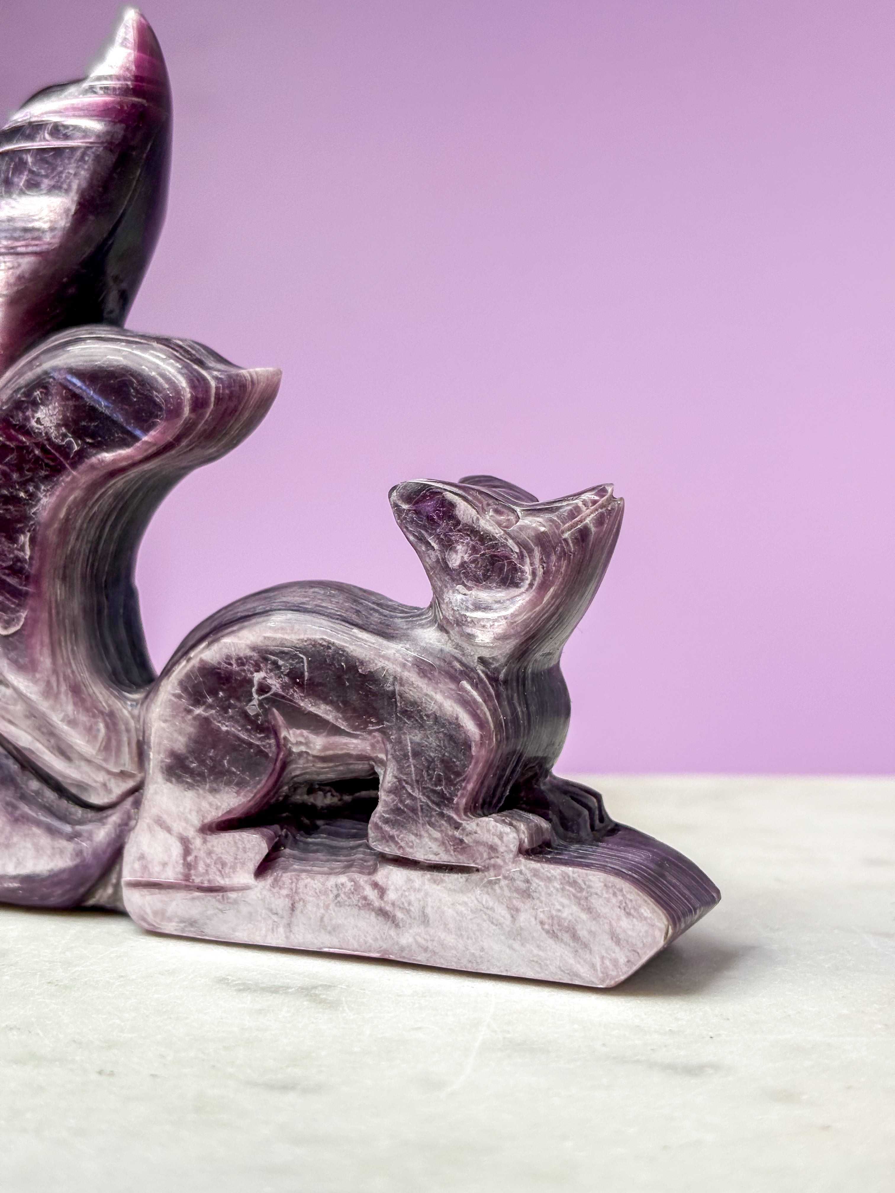 Gemmy Lepidolit Ræv (Nr. 1)