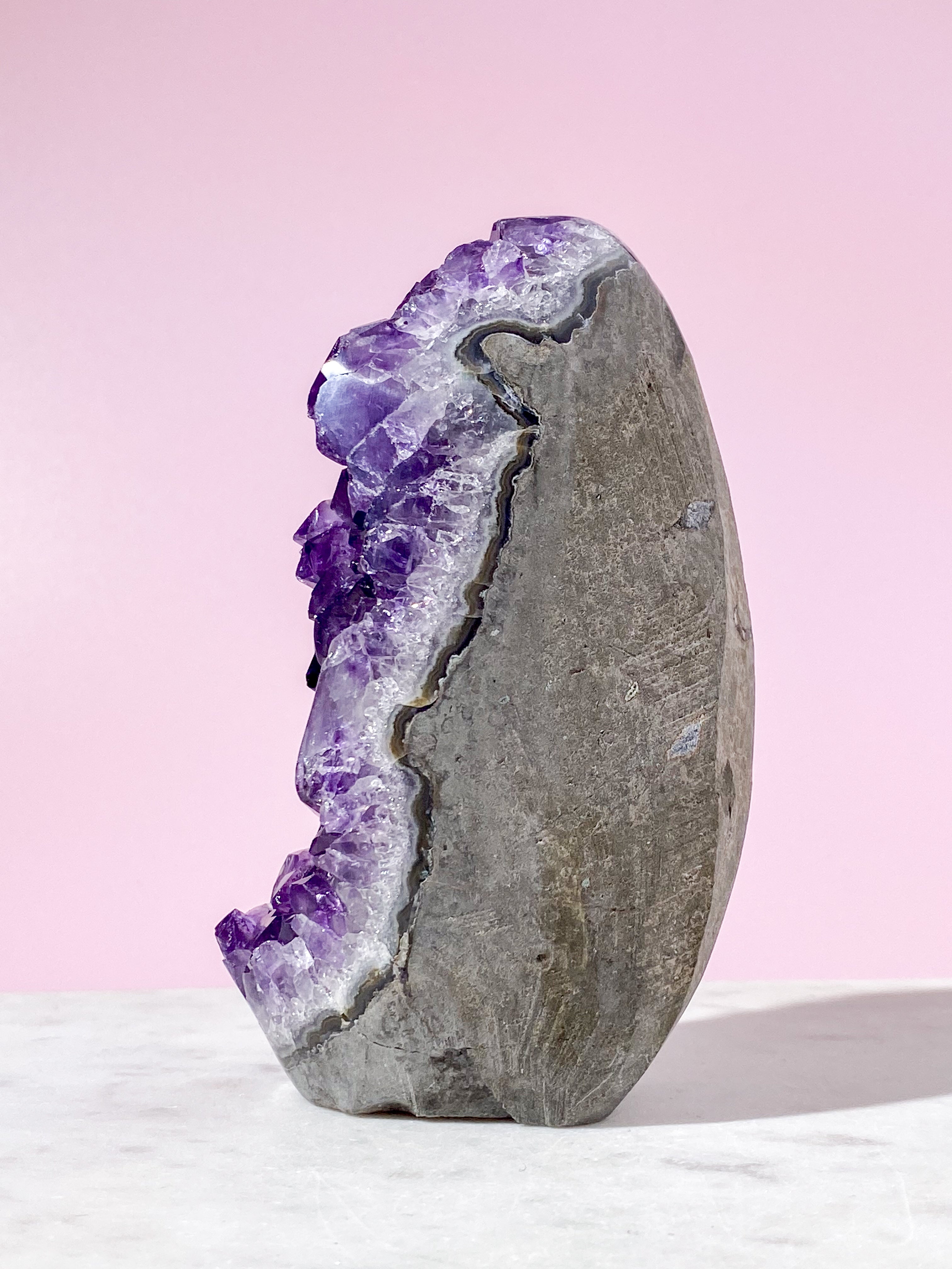 Stående Ametistkluster (Nr. 3) Exklusiv Kvalitet