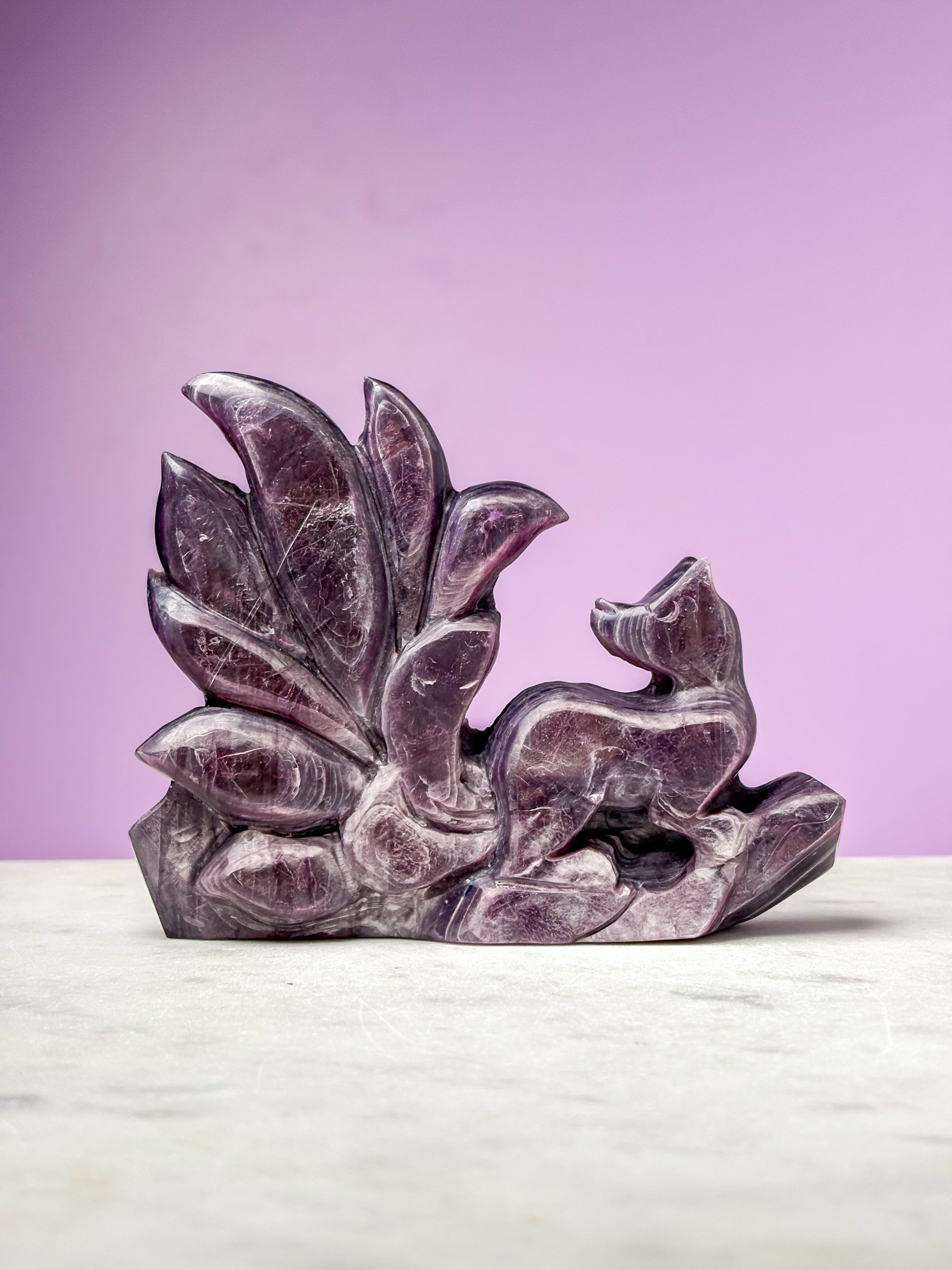 Gemmy Lepidolit Ræv (Nr. 2)