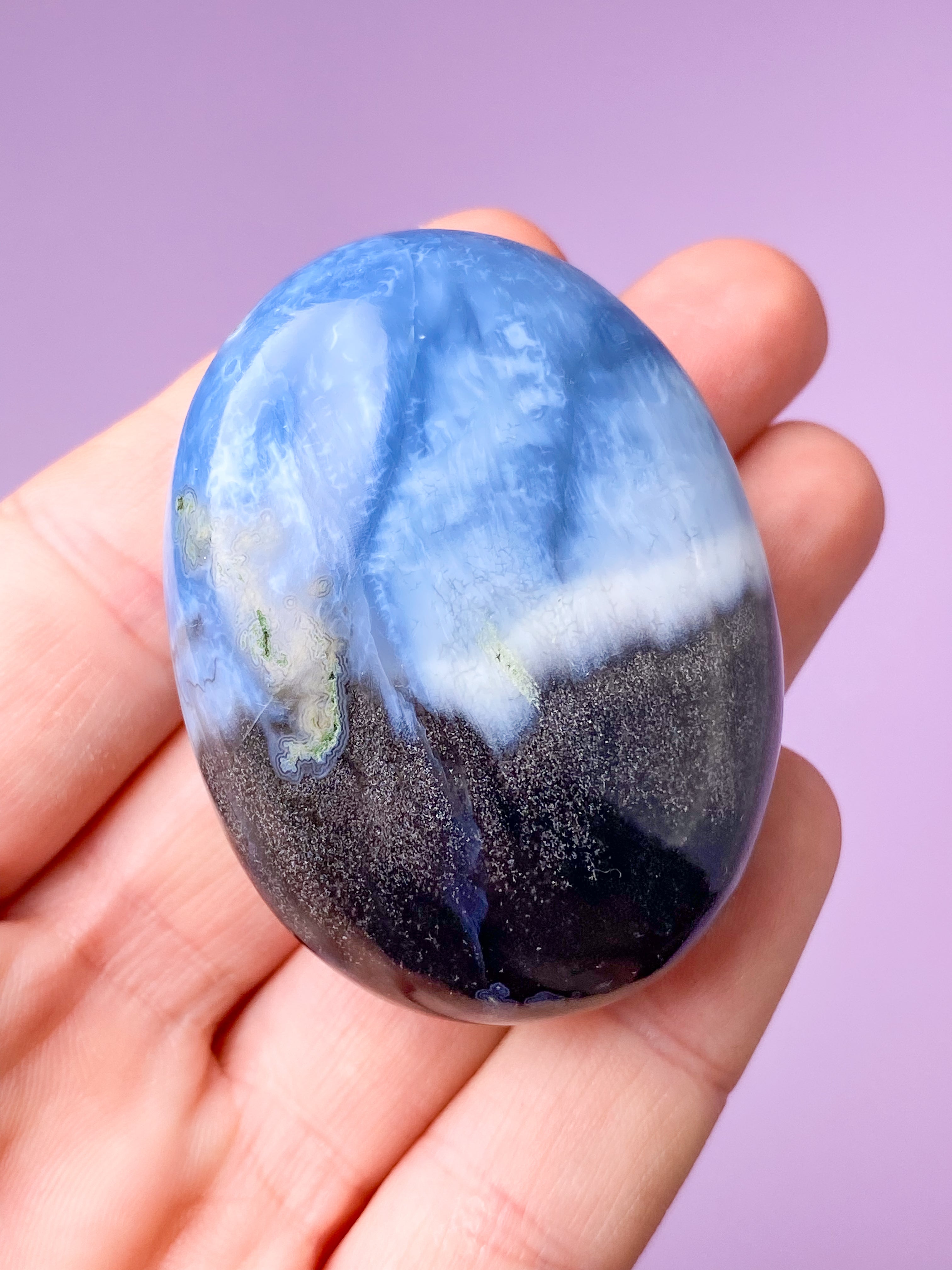 Blå Opal Palmstone (Nr. 28)