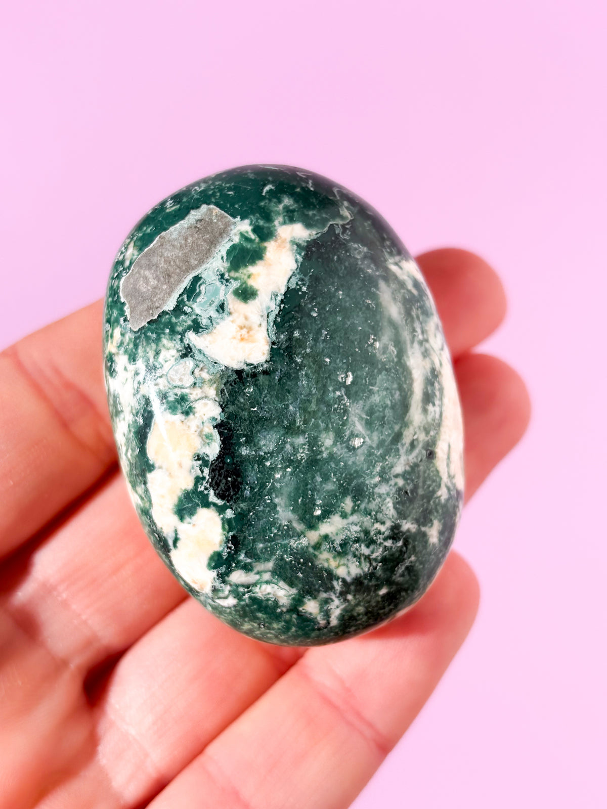 Grøn Heulandit Palmstone (Nr. 4)