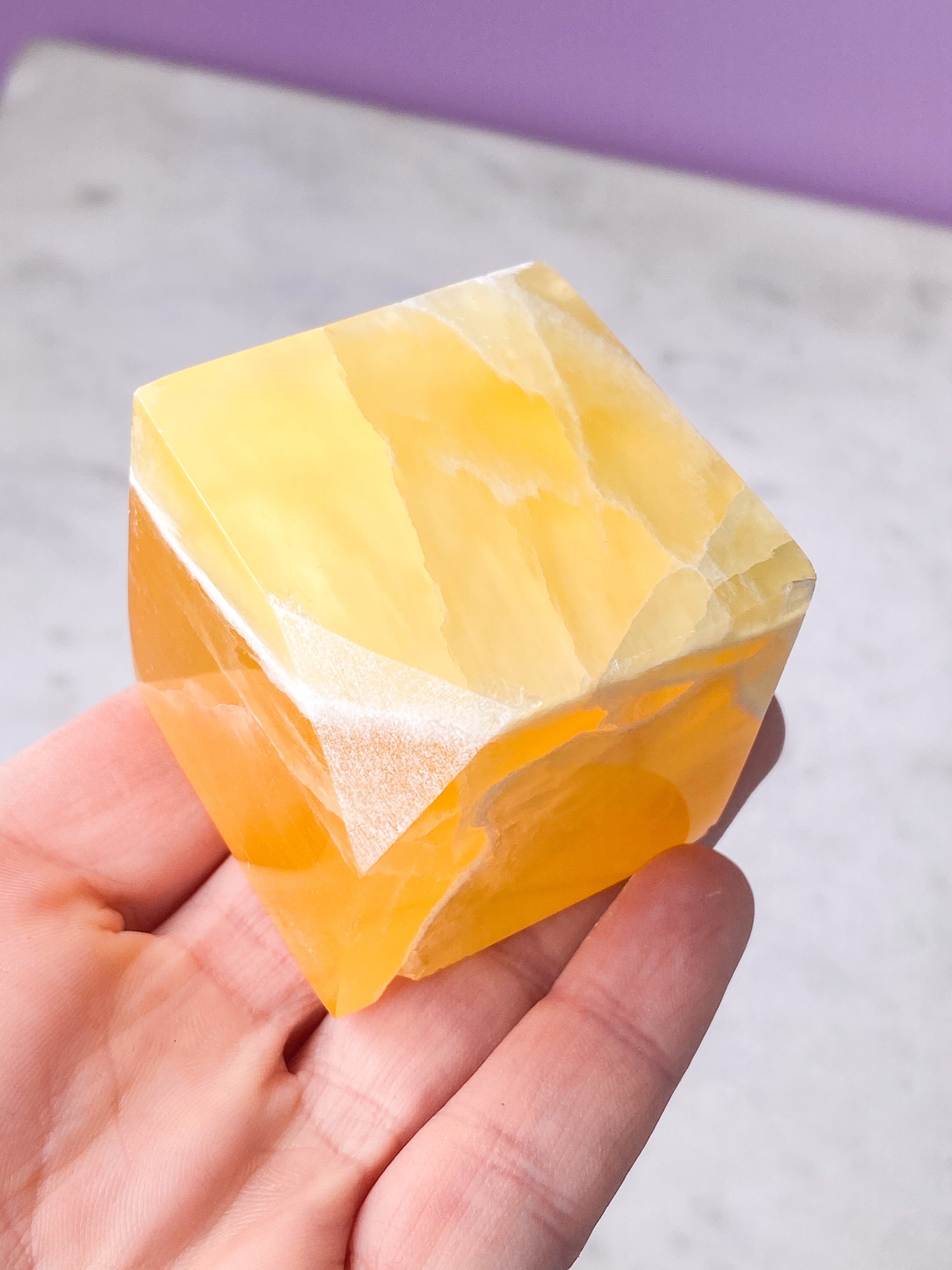 Honeycomb Calcite Cube (No. 1)