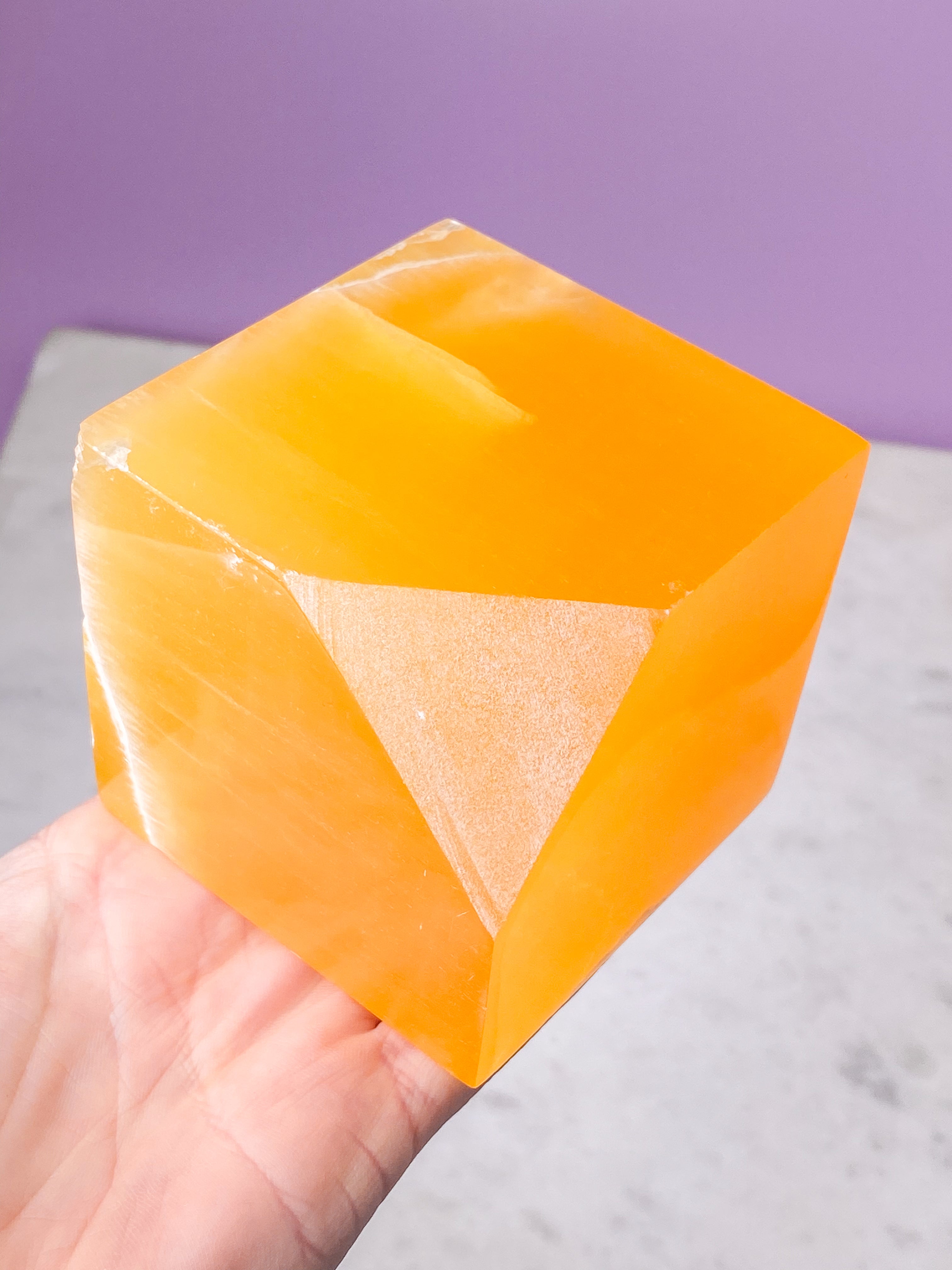Honeycomb Calcite Cube (No. 4)