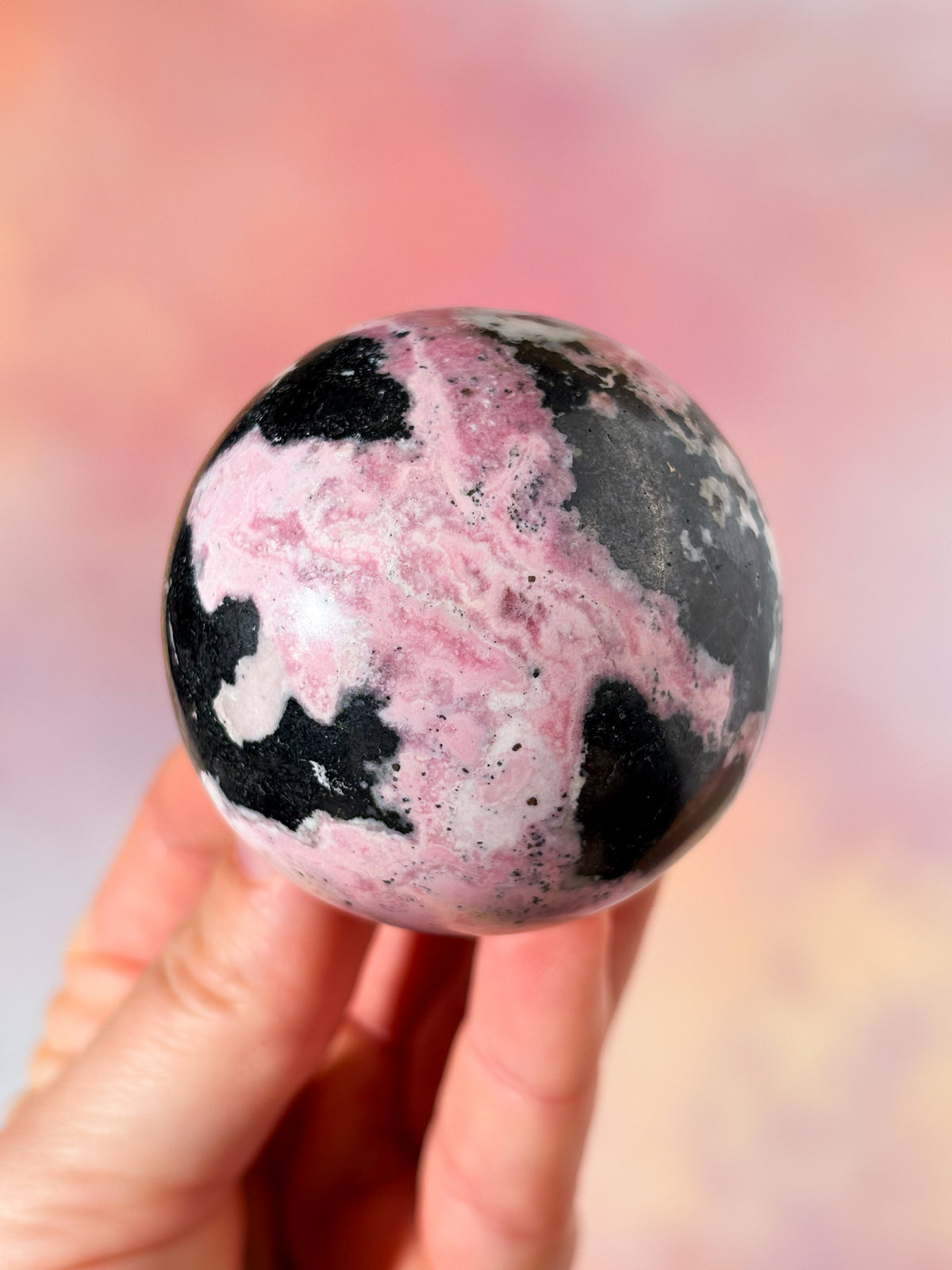 Rosa Rhodocrosit Kugle (Nr. 8) Peru