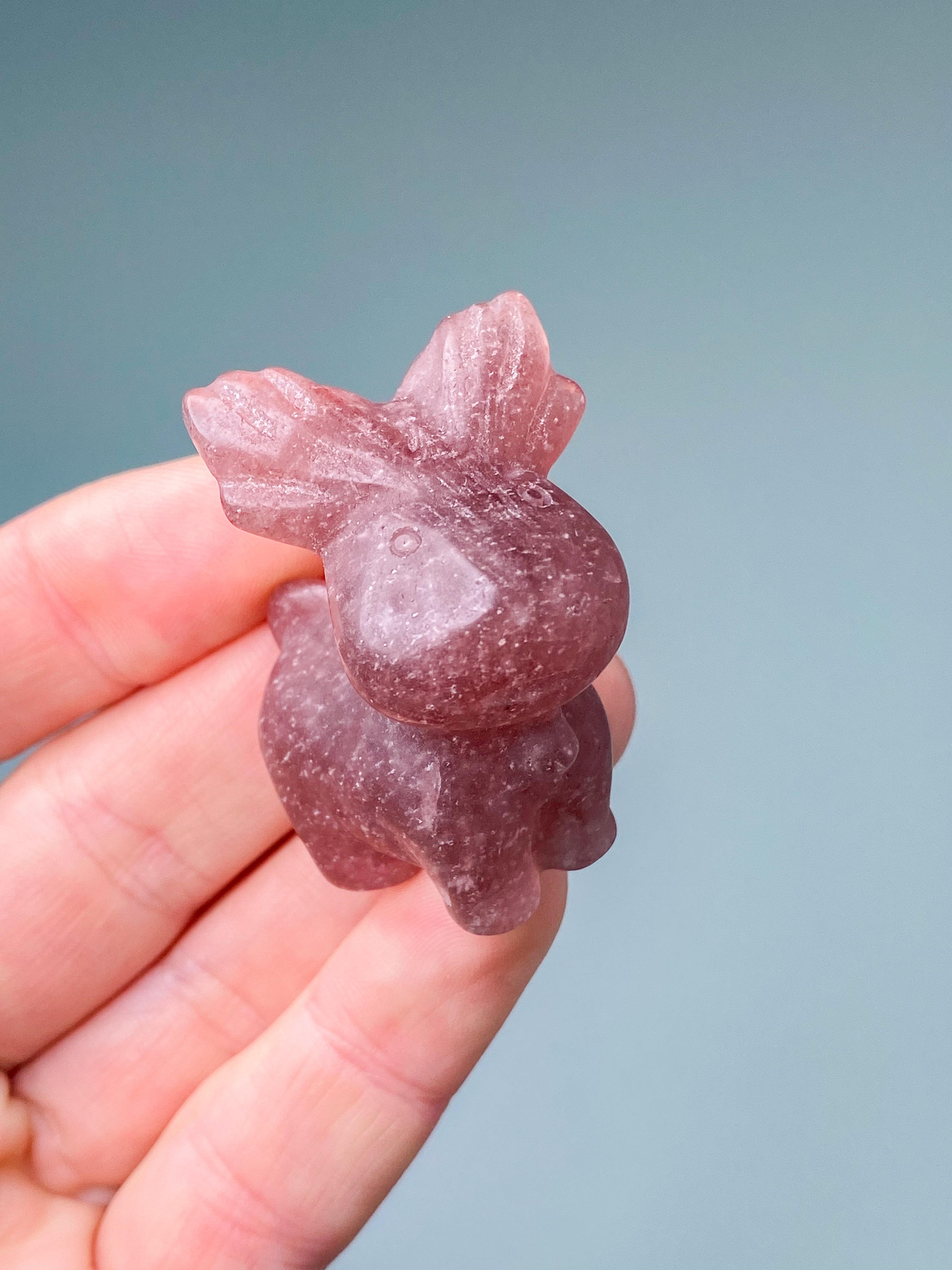 Strawberry Quartz Dragon Head