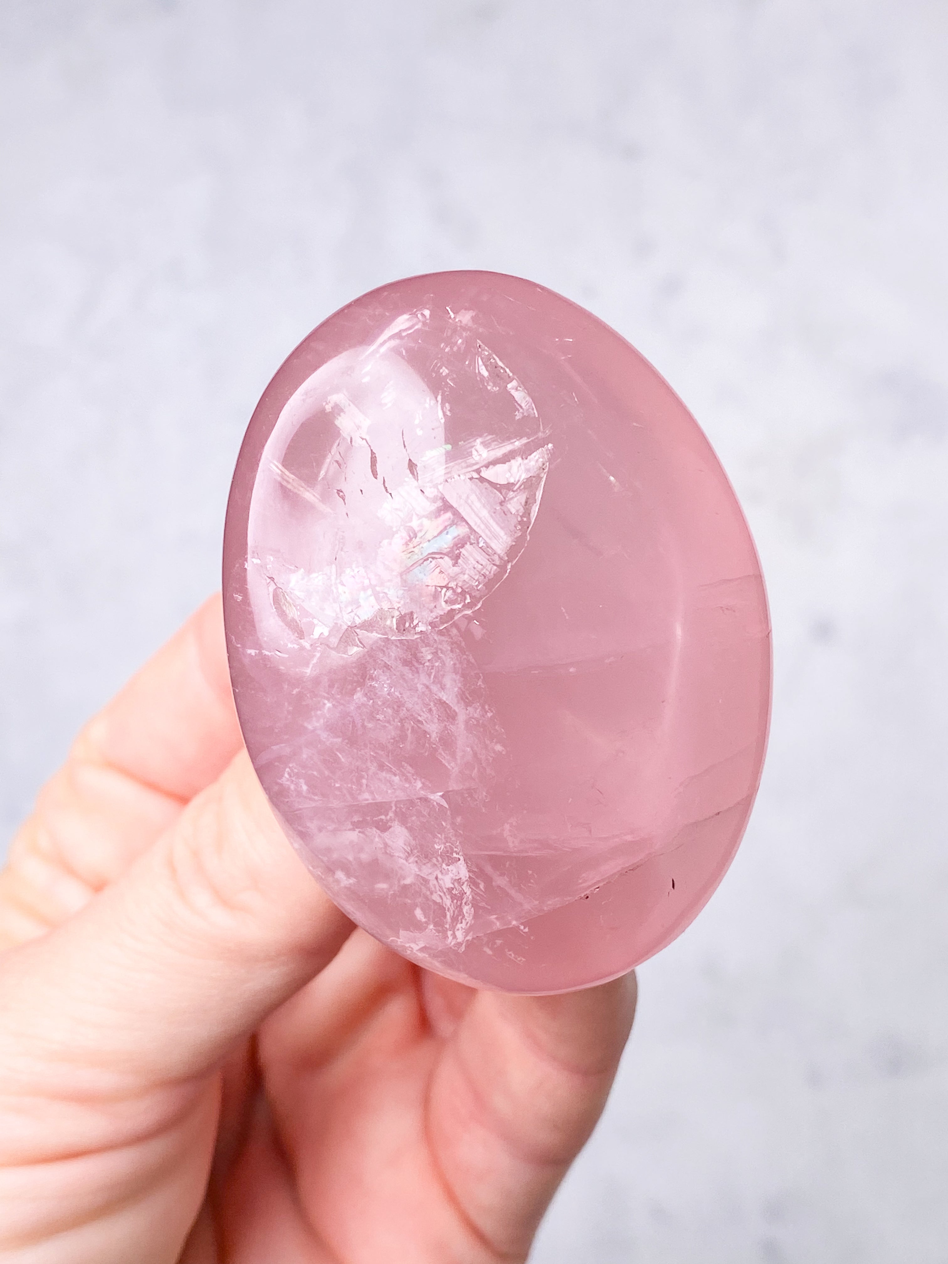 Rosakvarts Palmstone (Nr. 1)