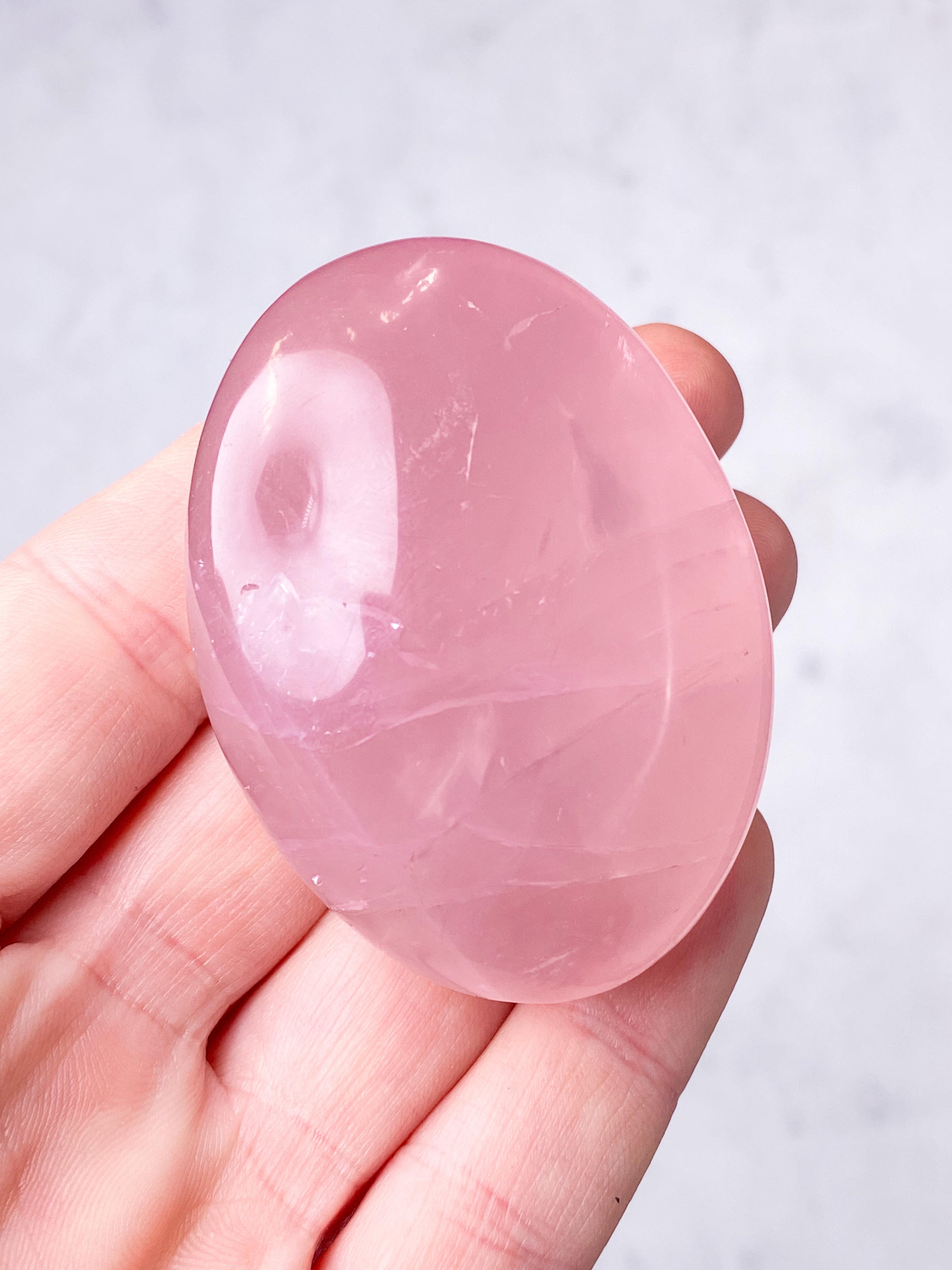 Rosakvarts Palmstone (Nr. 1)