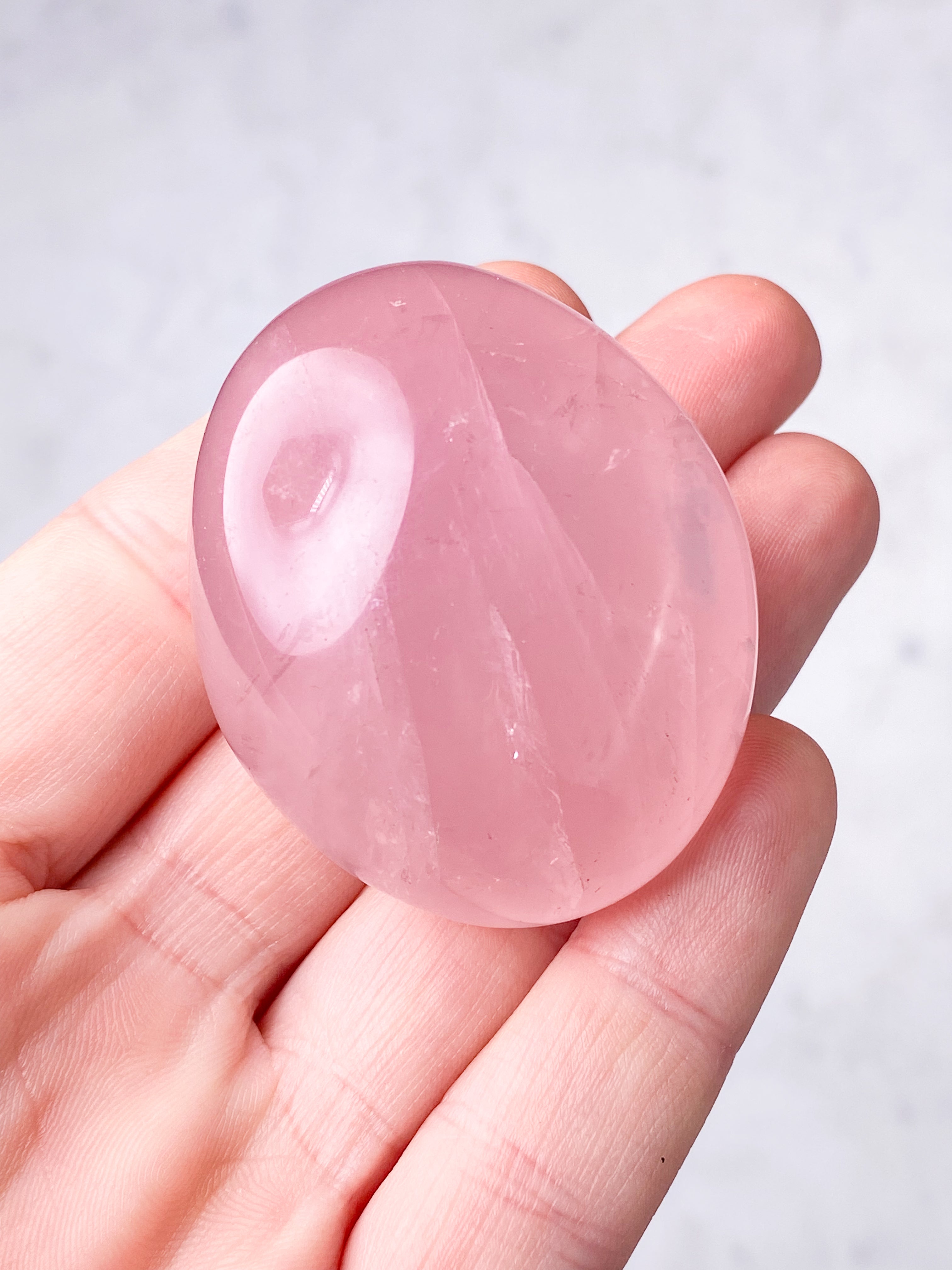 Rosakvarts Palmstone (Nr. 4)