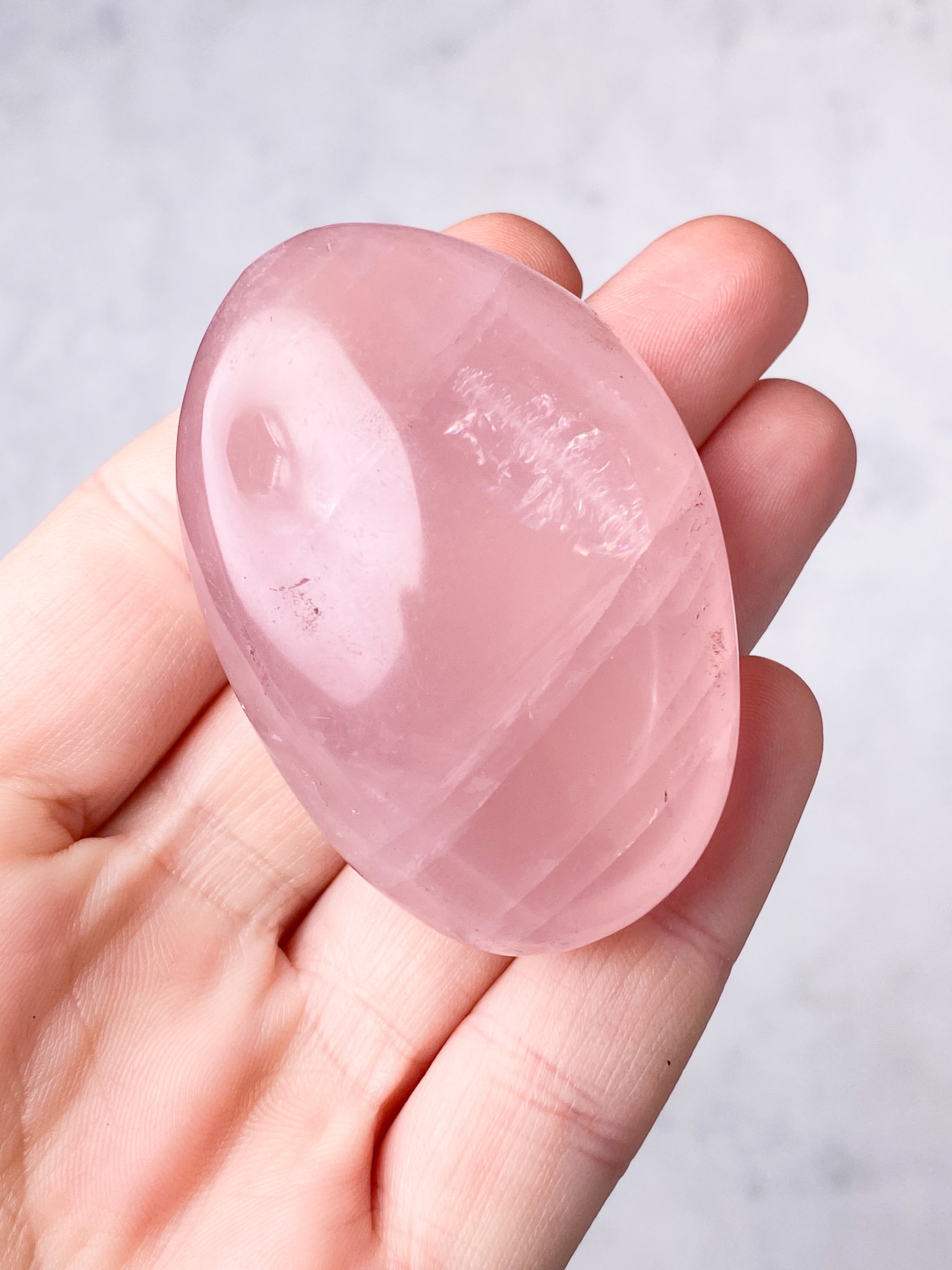 Rosakvarts Palmstone (Nr. 6)