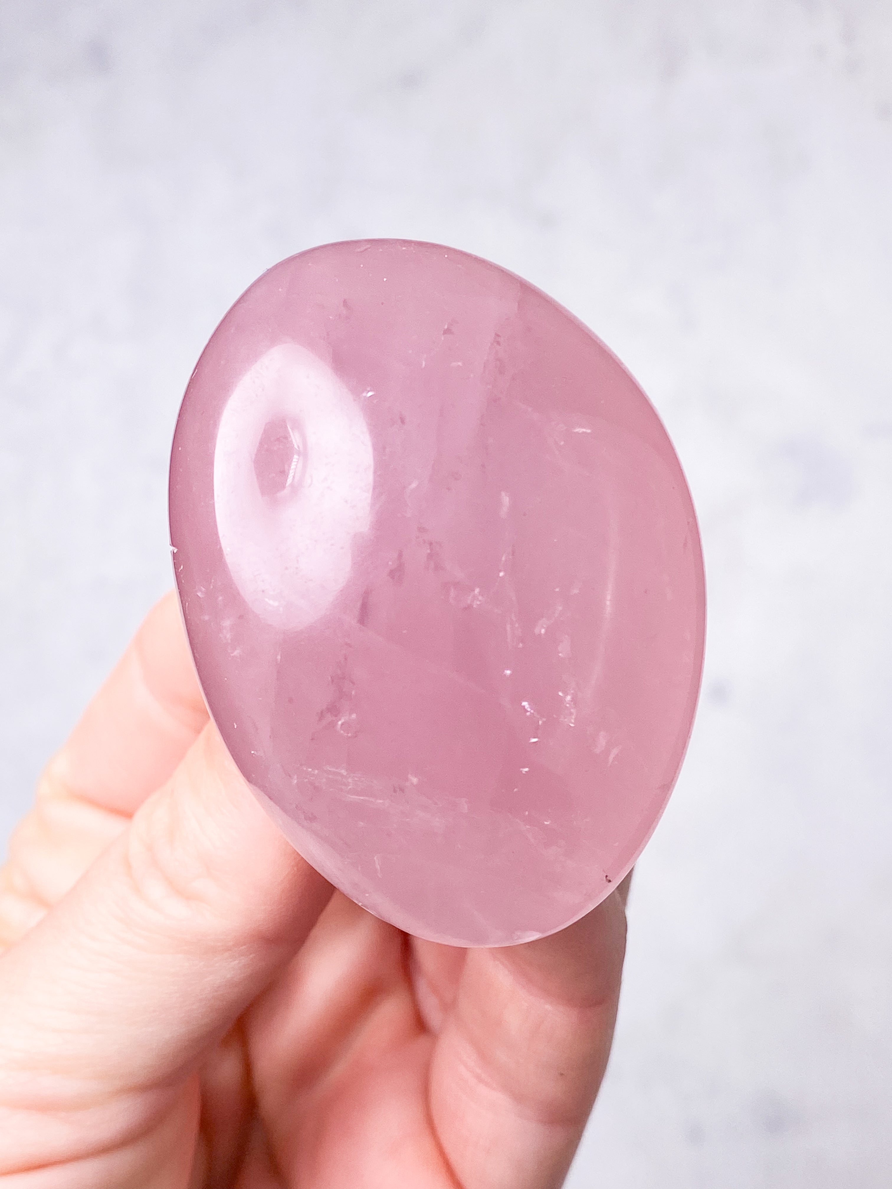 Rosakvarts Palmstone (Nr. 7)