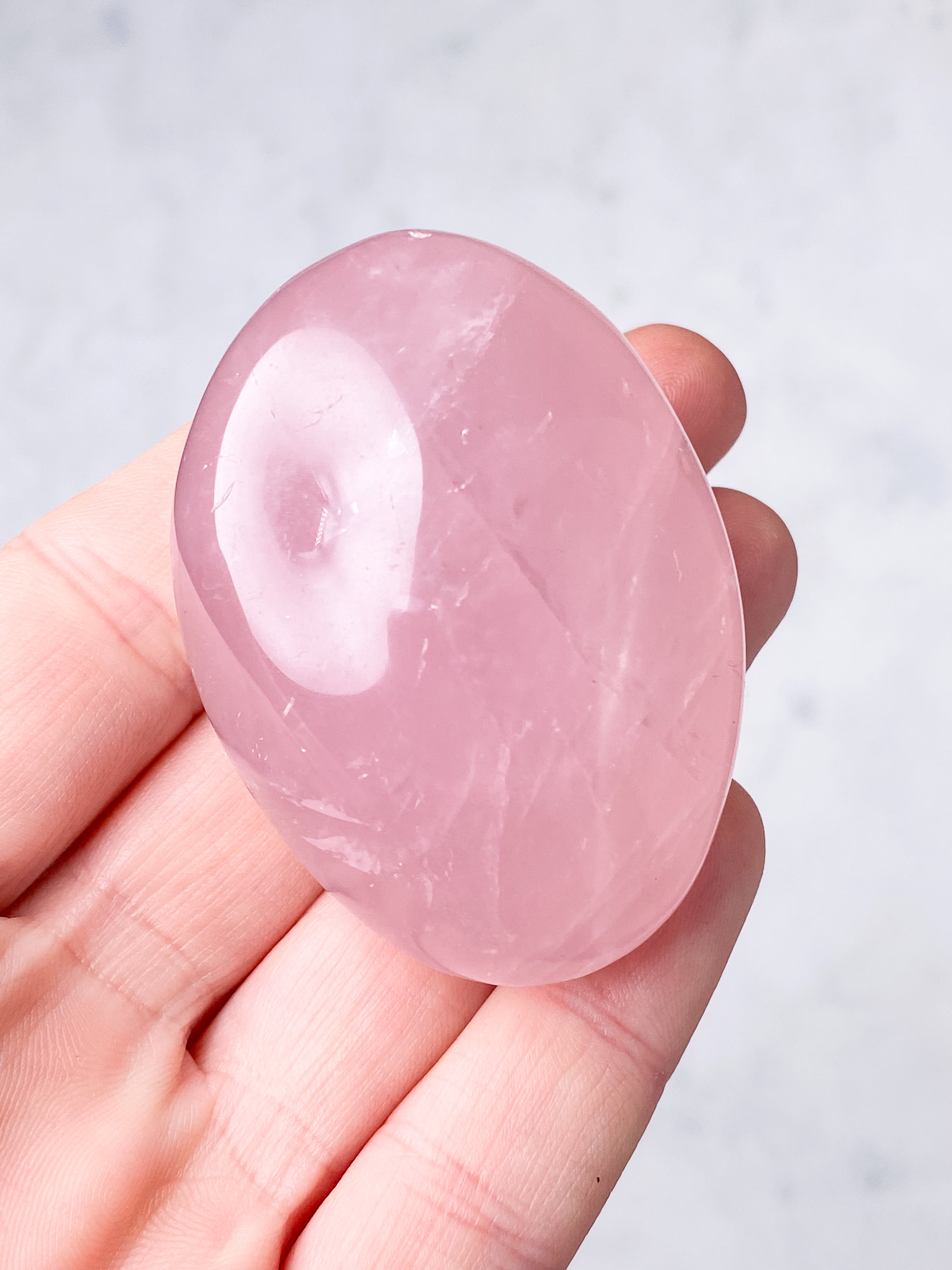 Rosakvarts Palmstone (Nr. 7)