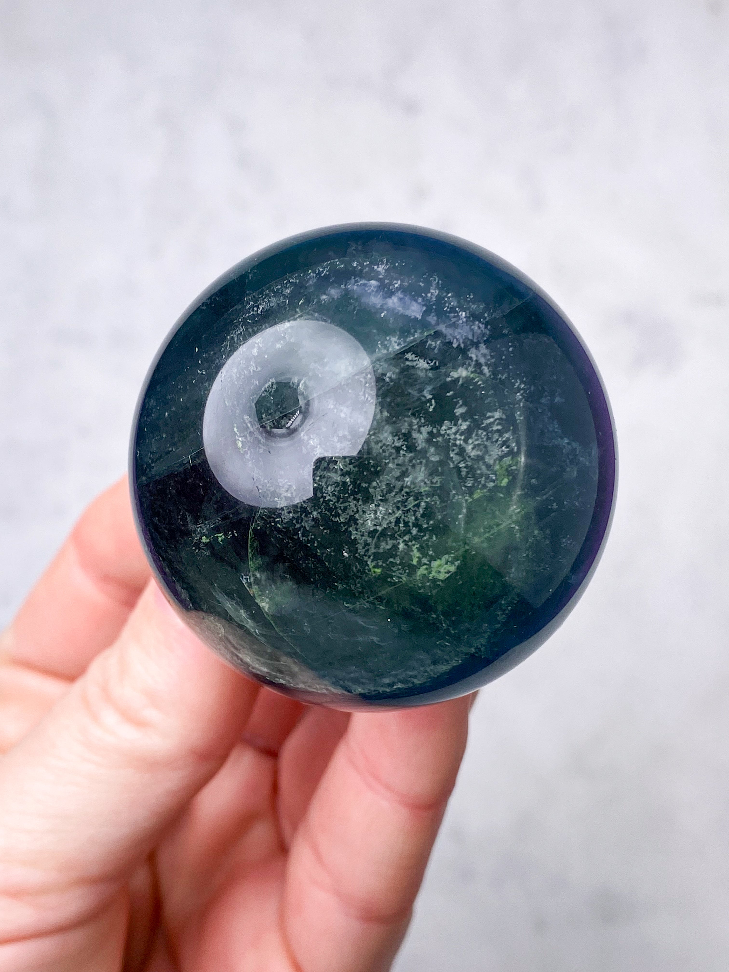 Blå Fluorit Kugle (Nr. 3)