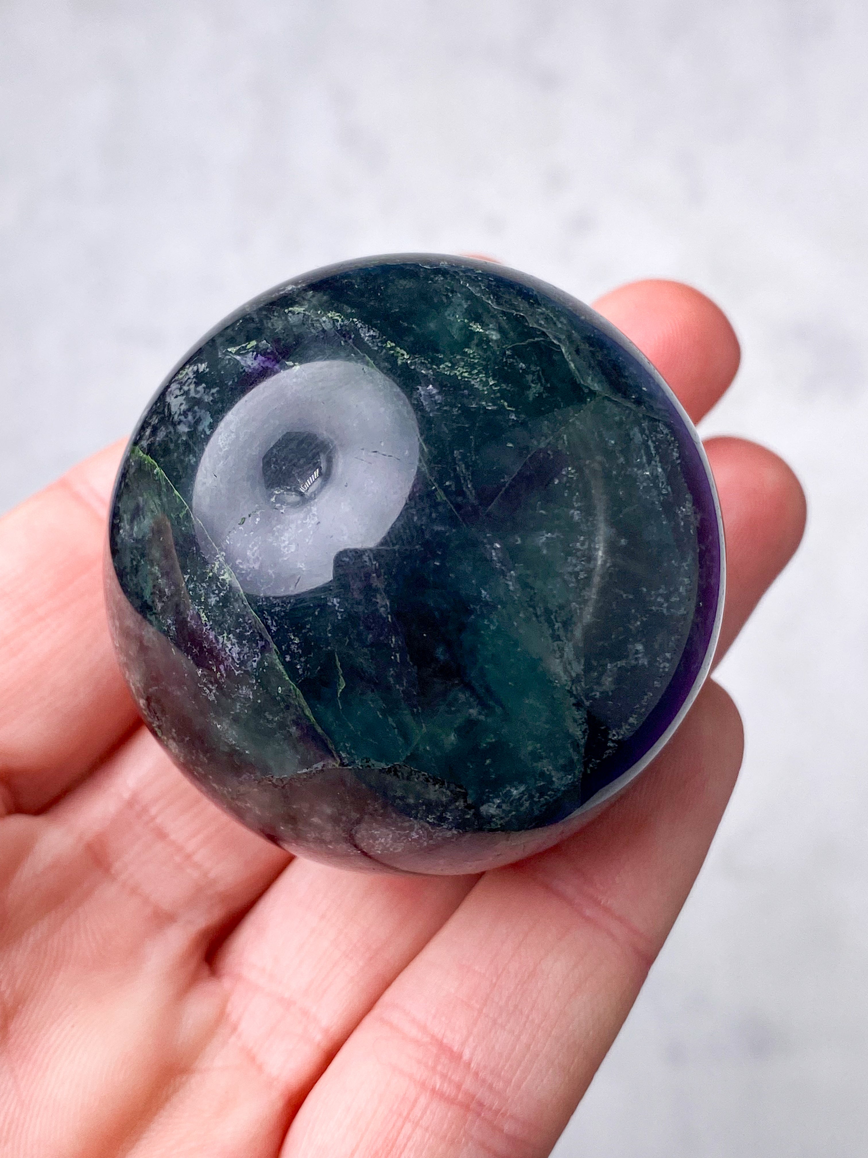 Blå Fluorit Kugle (Nr. 4)