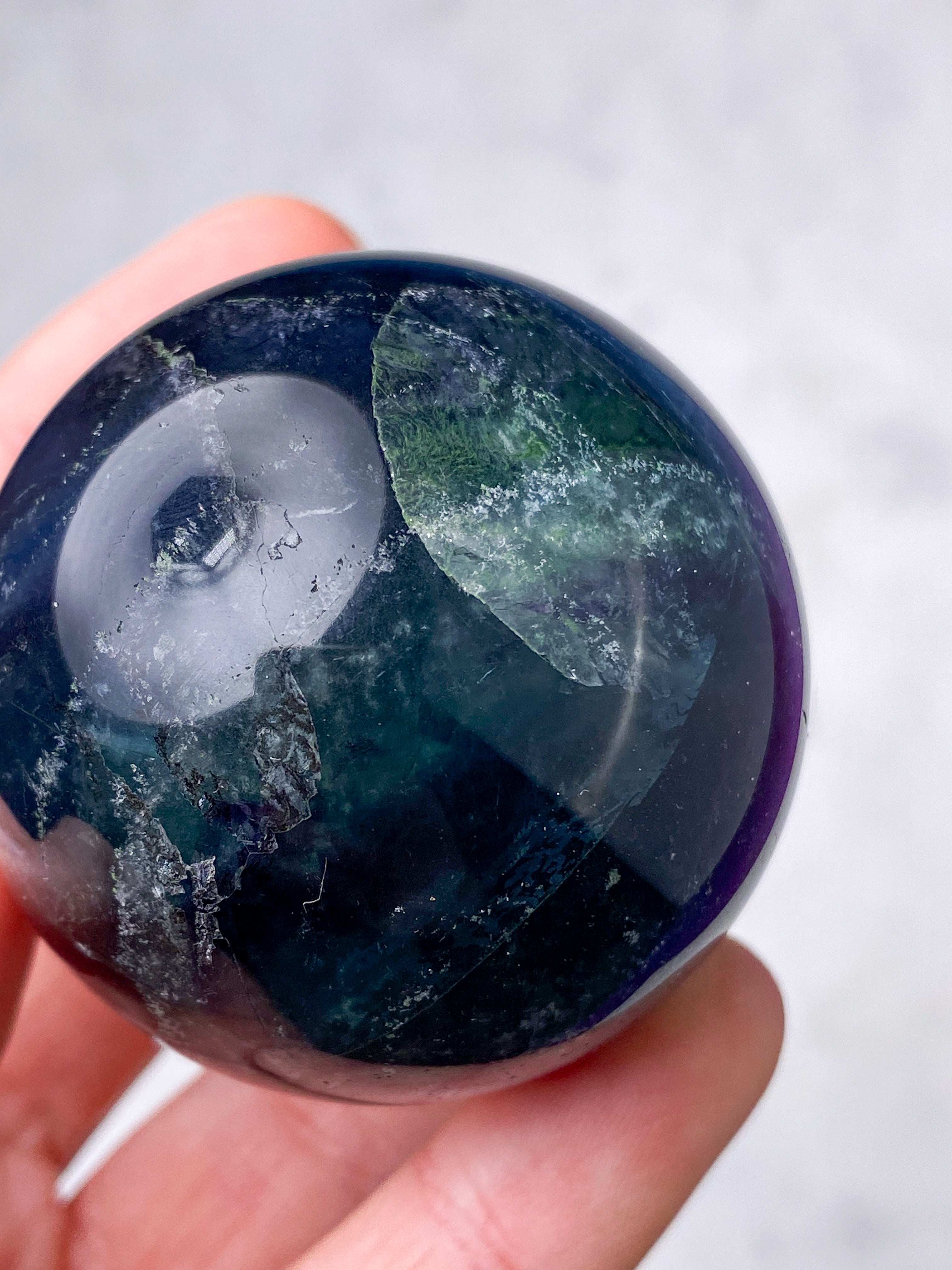 Blå fluoritkula (nr 5)