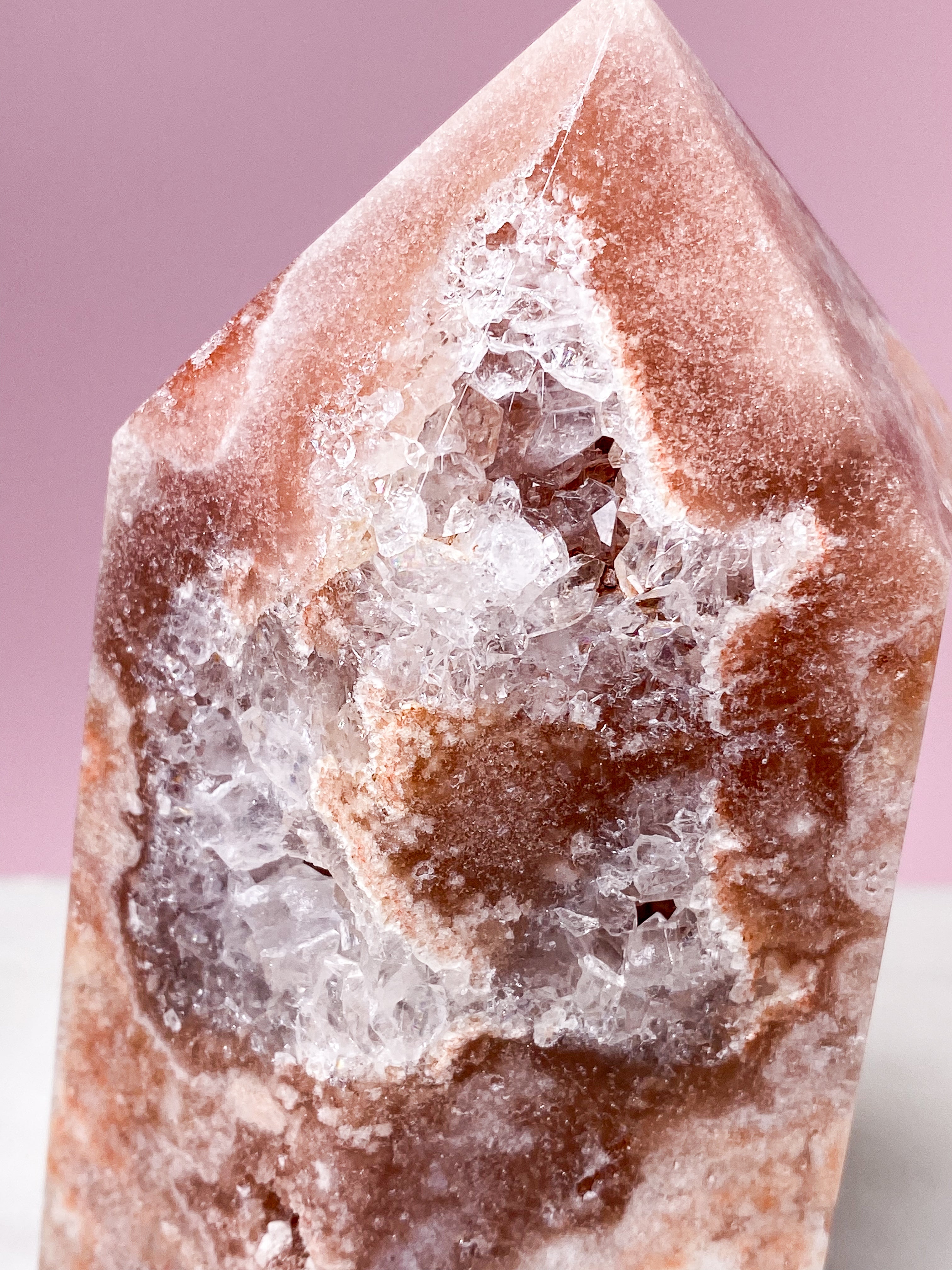 Druzy Pink Ametyst Tårn (Nr. 5)