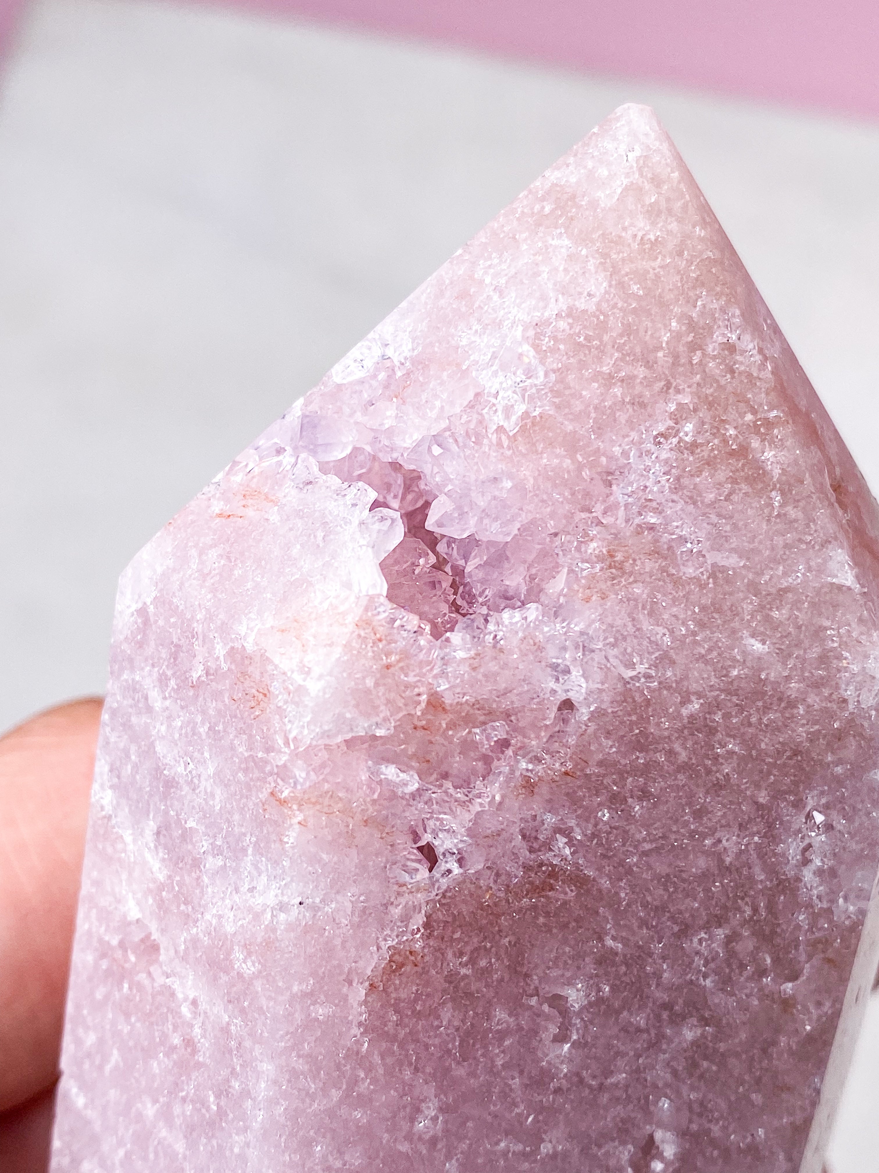 Druzy Pink Ametyst Tårn (Nr. 7)