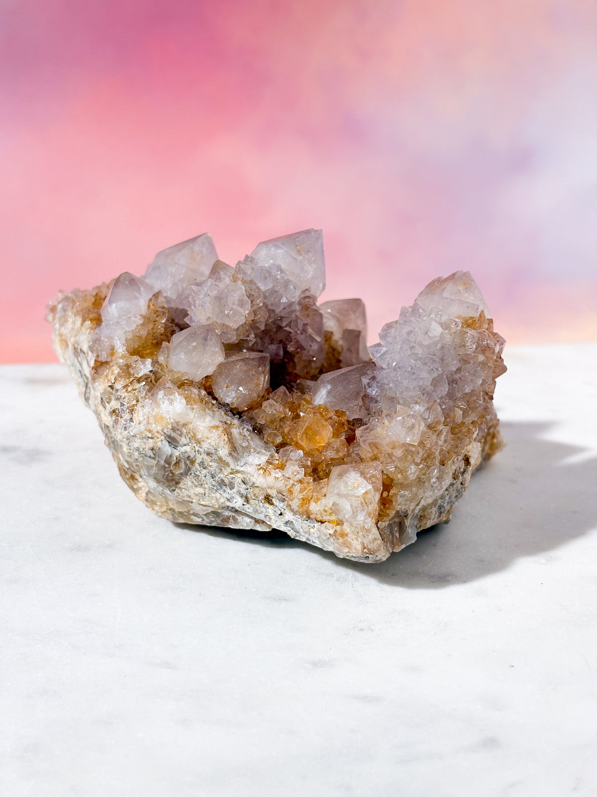 Hvid Spirit Quartz Klynge (Nr. 5)