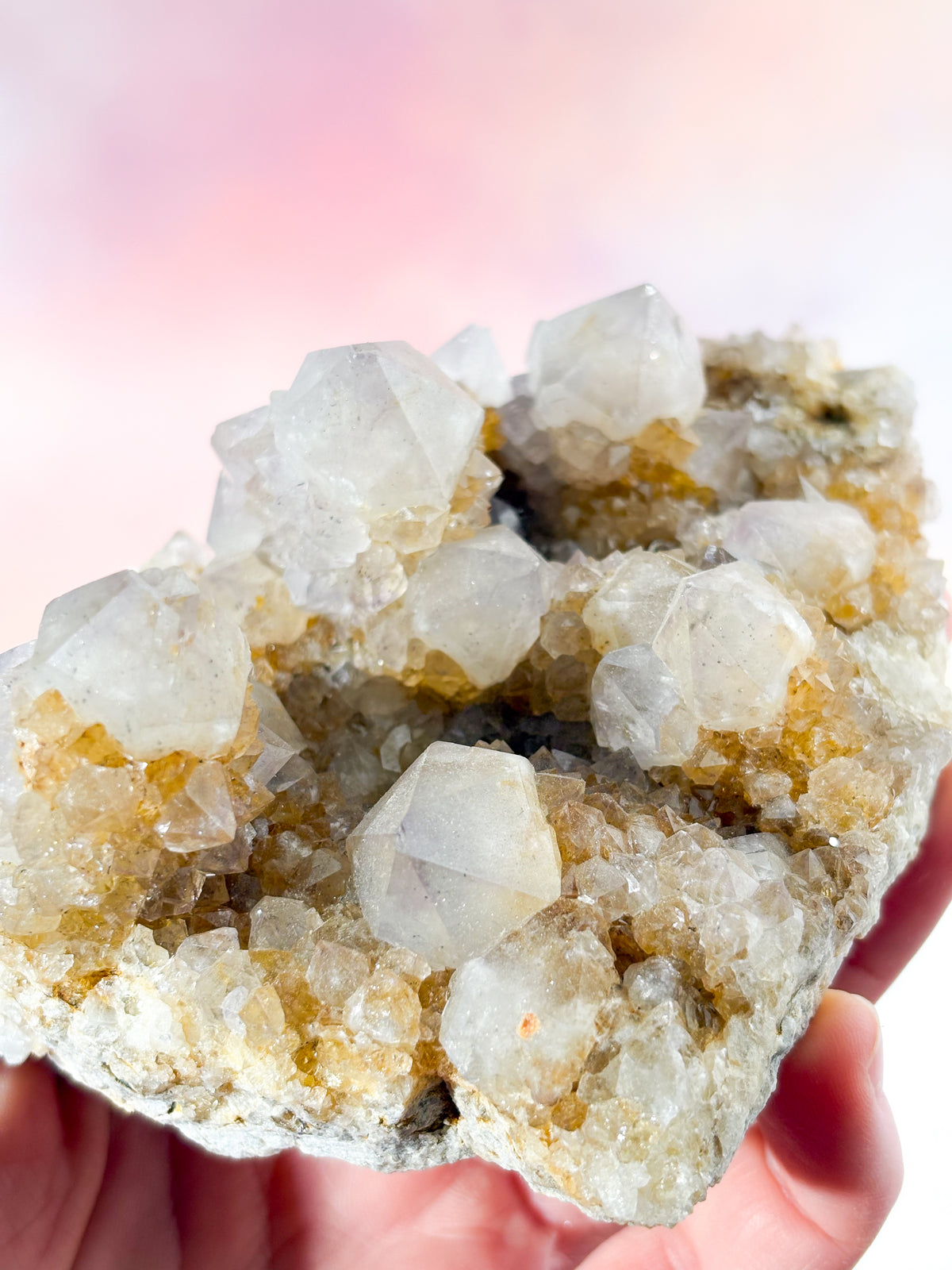 Hvid Spirit Quartz Klynge (Nr. 5)