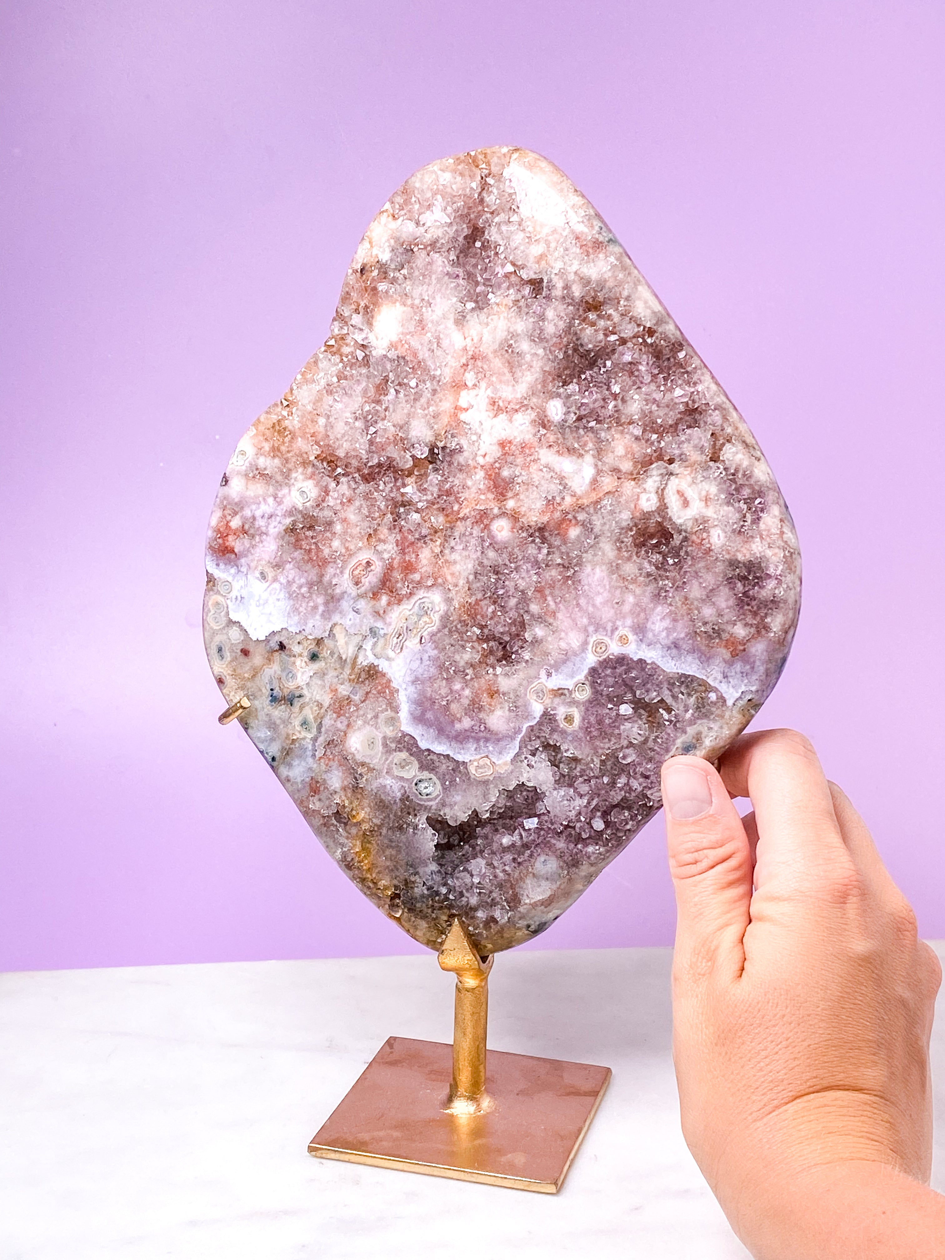 Pink Ametyst på fod (Nr. 14)