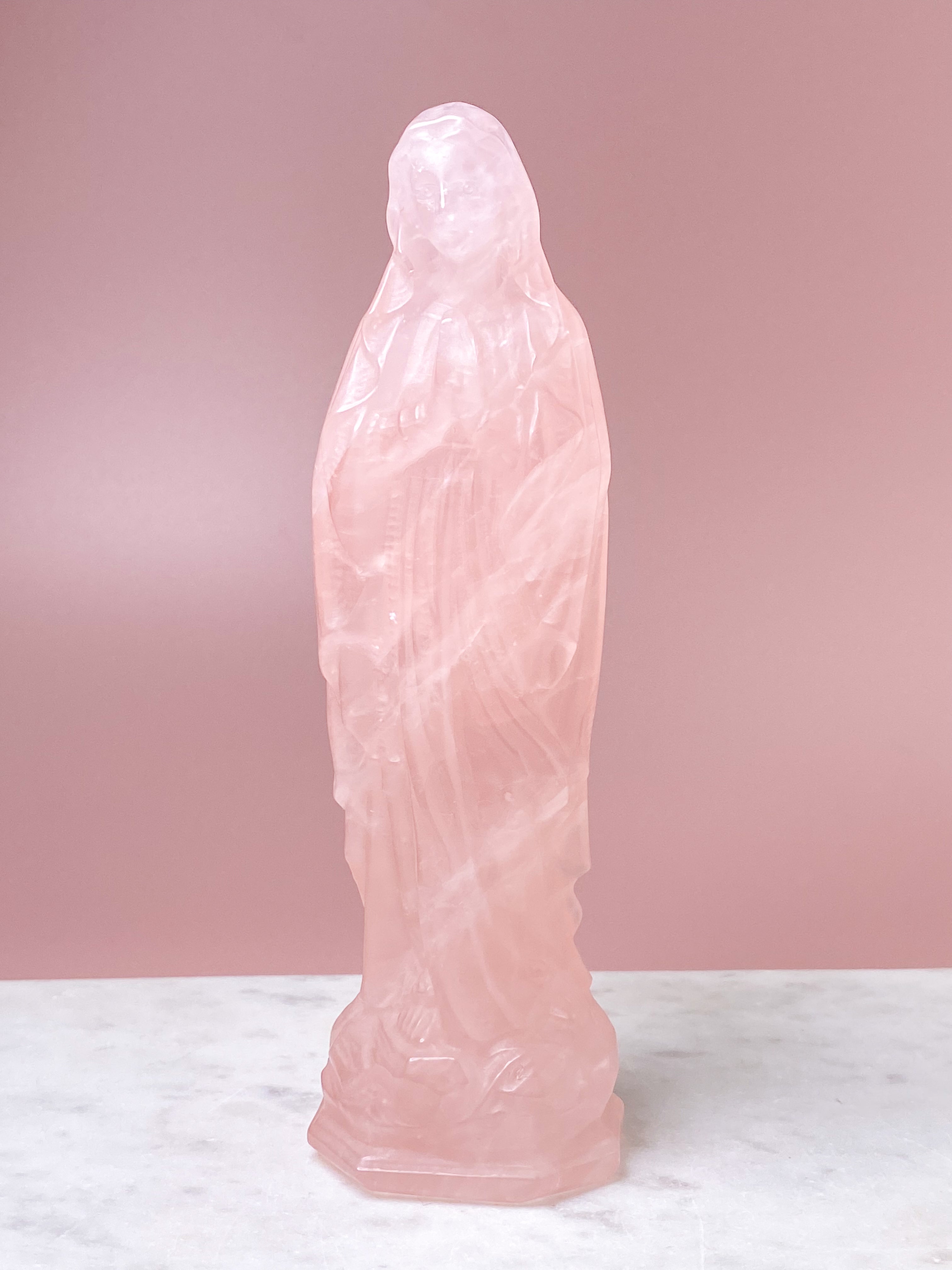 Kæmpe Rosakvarts Madonna (Nr. 8)