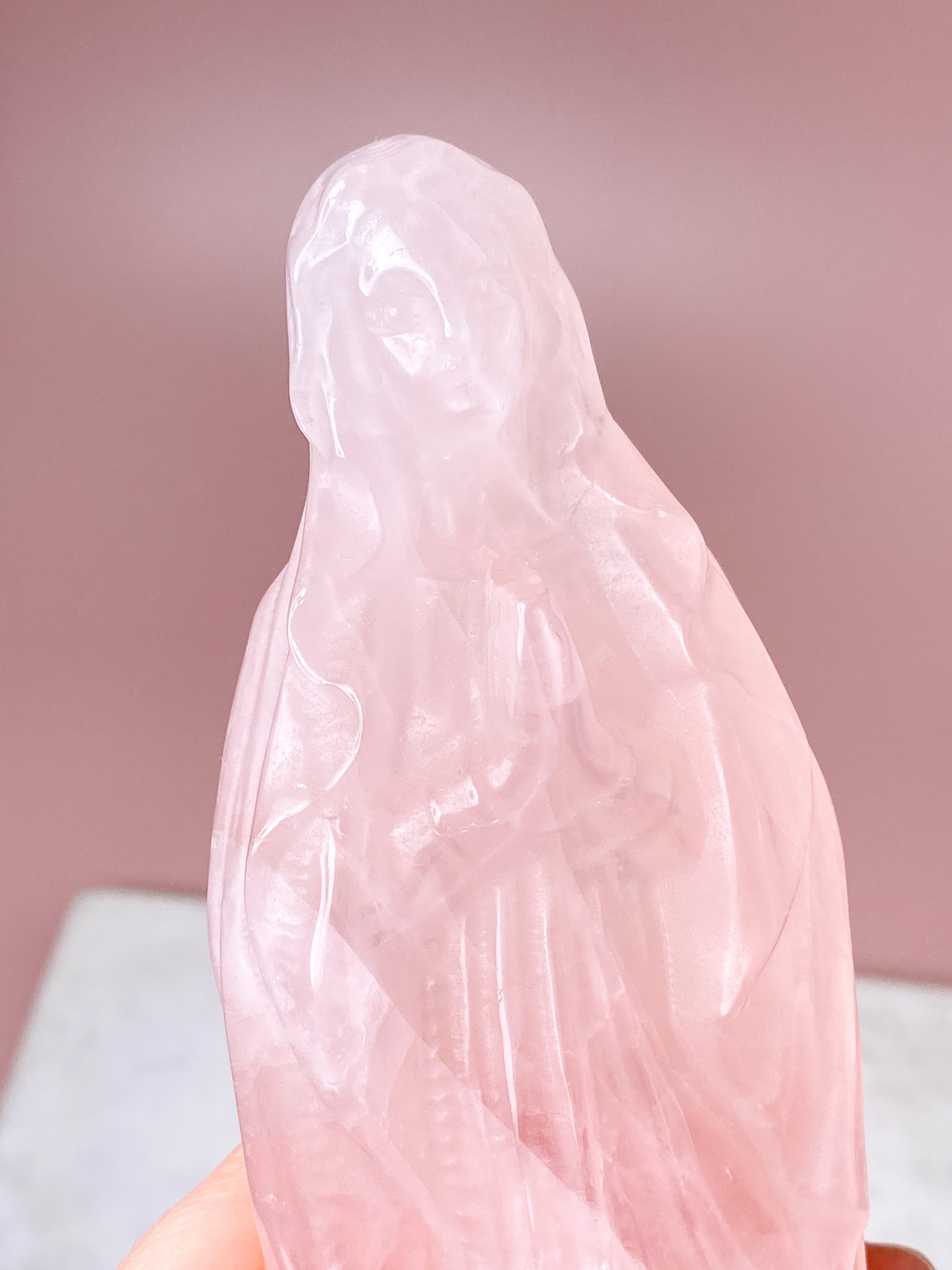 Kæmpe Rosakvarts Madonna (Nr. 9)