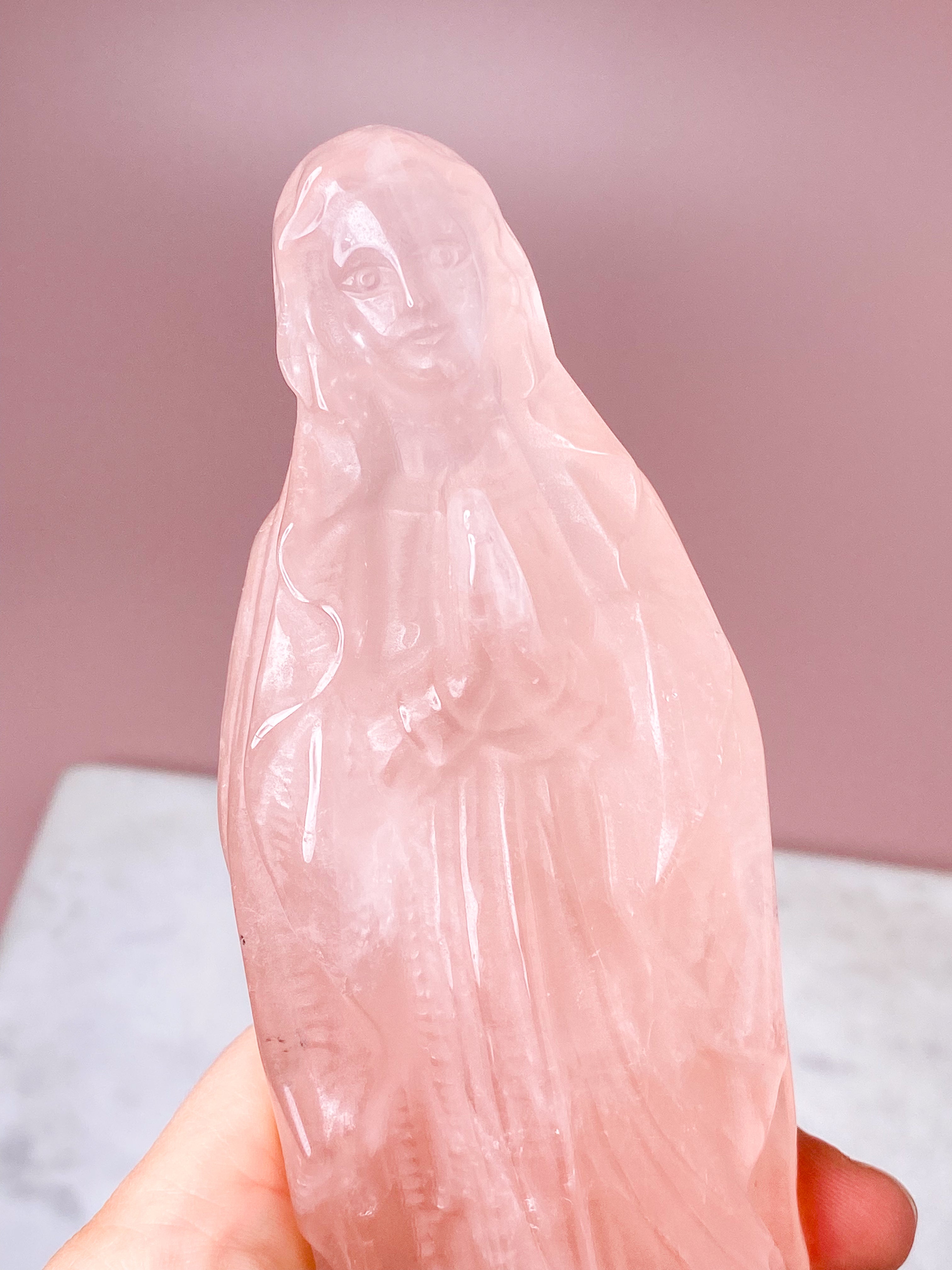 Kæmpe Rosakvarts Madonna (Nr. 10)