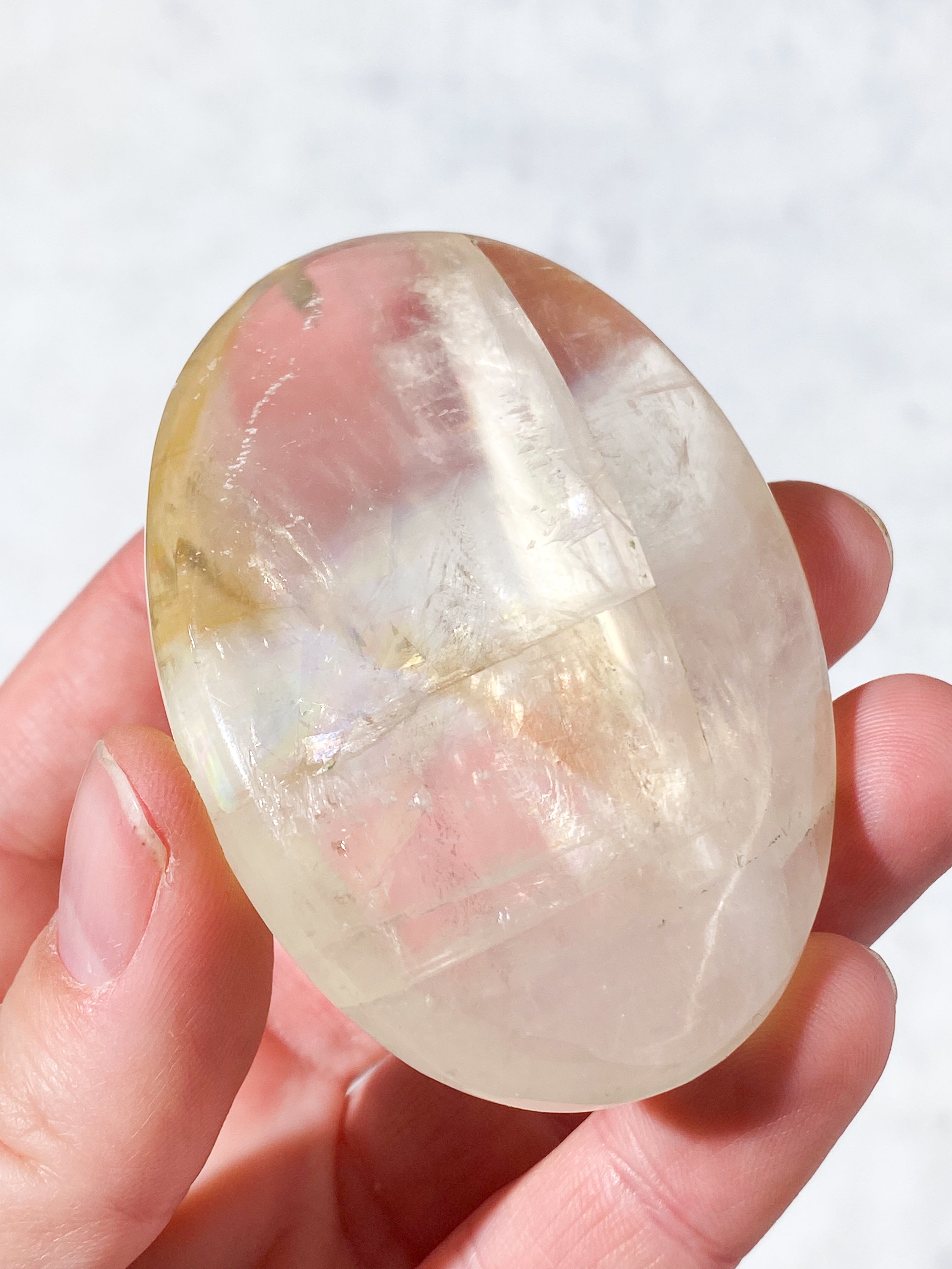 Honning Calcit Palmstone (Nr. 2)