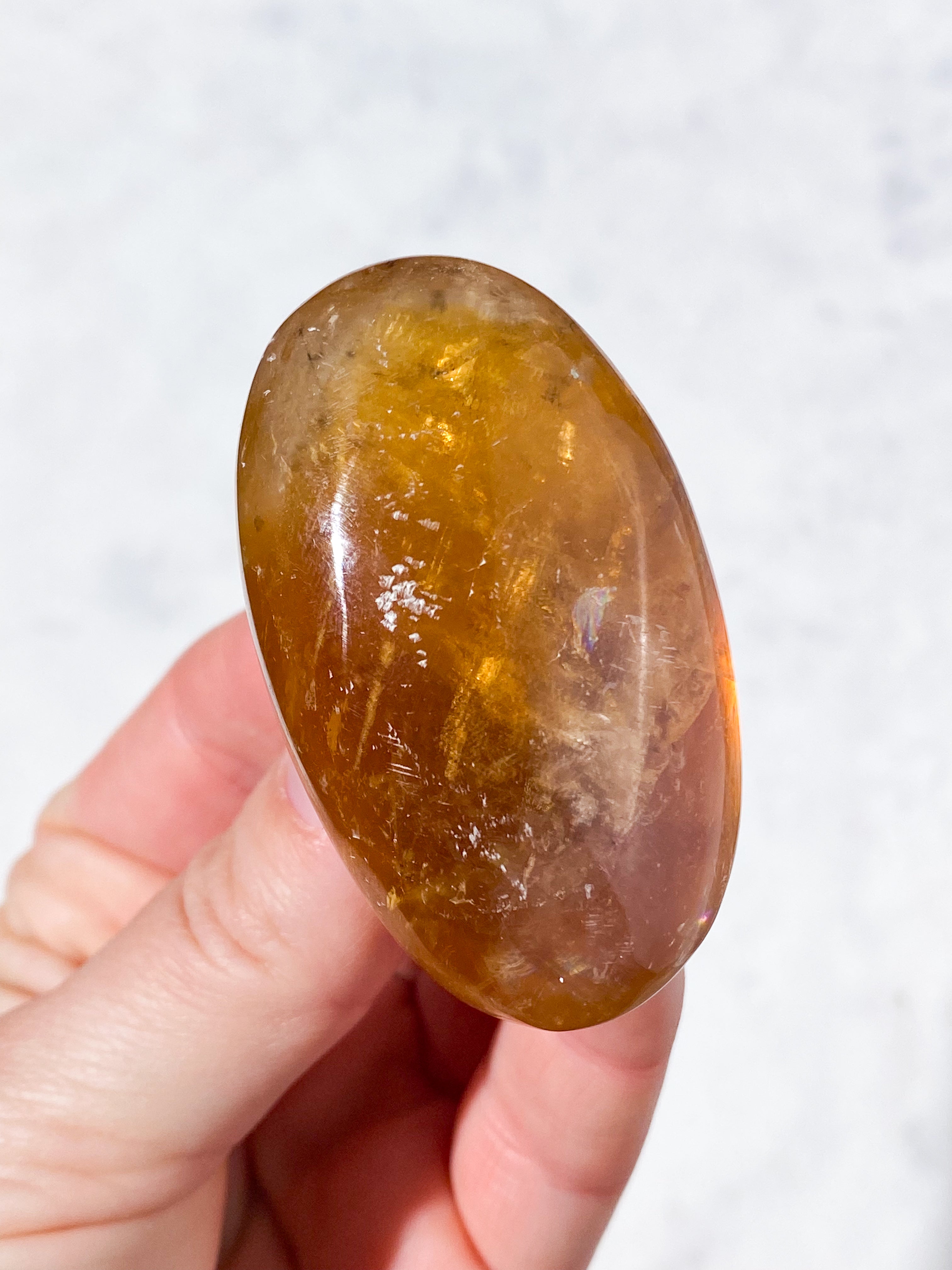 Honning Calcit Palmstone (Nr. 4)