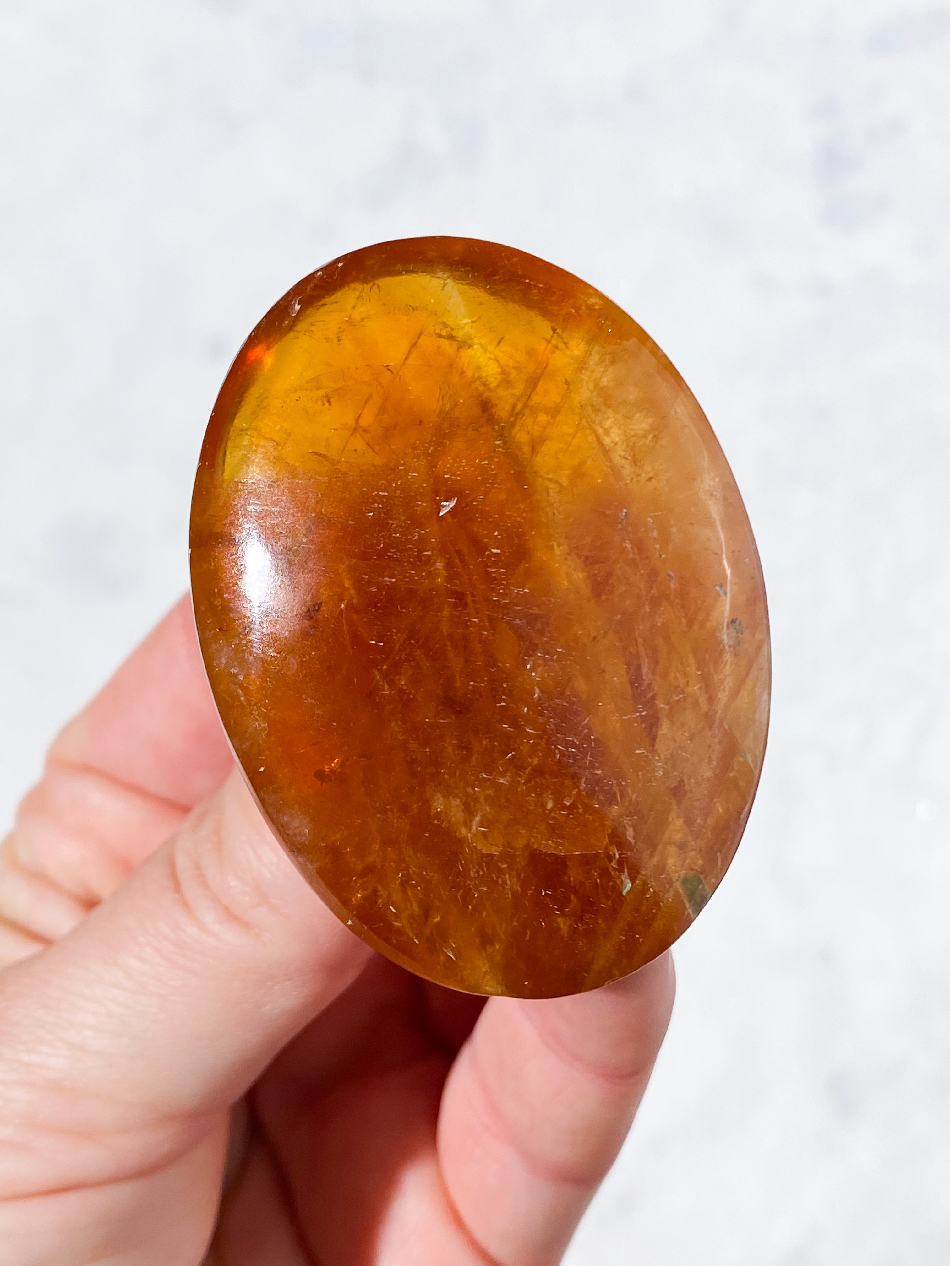 Honning Calcit Palmstone (Nr. 7)