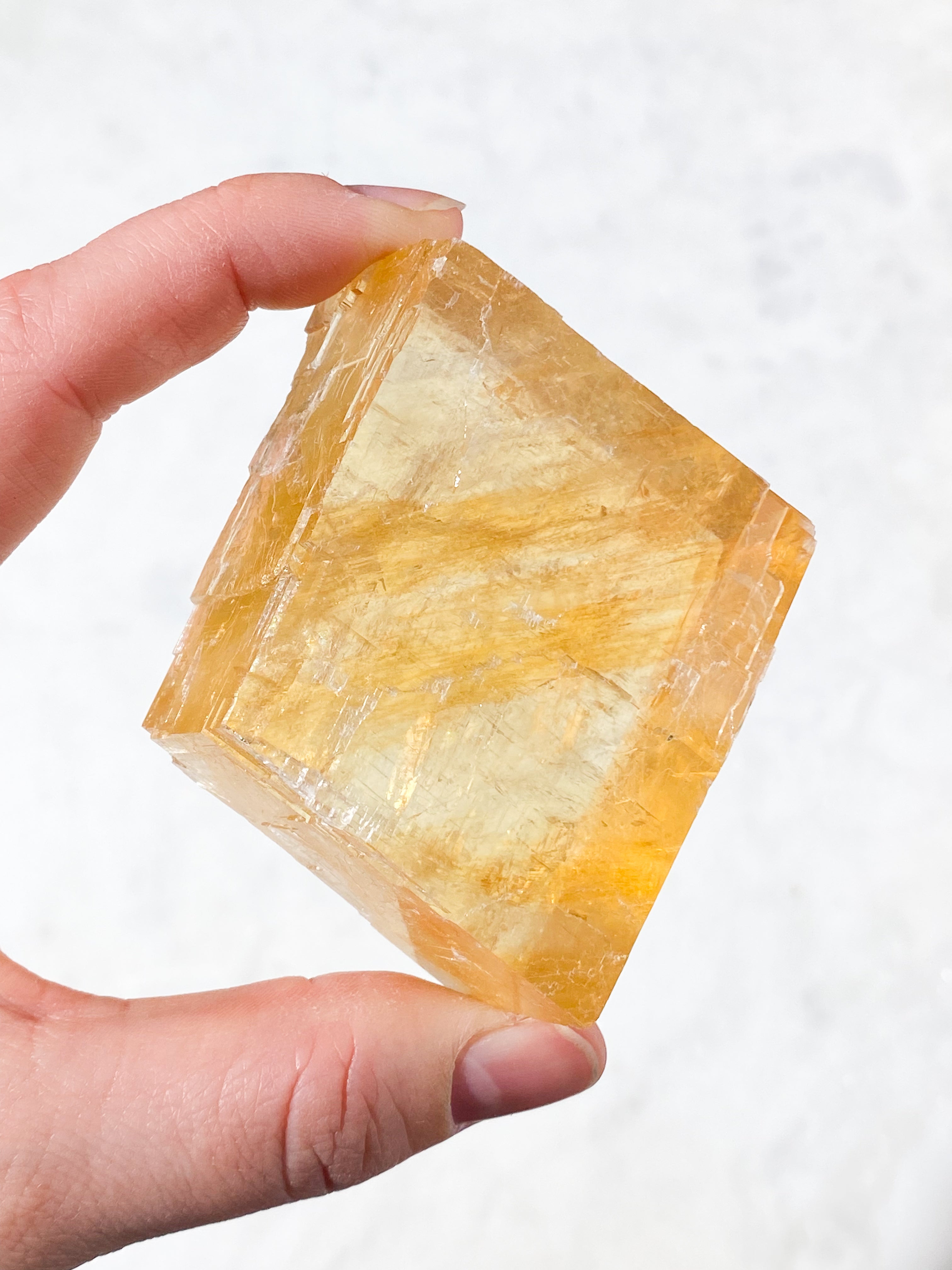 Optisk Honning Calcit Rå (Nr. 1)