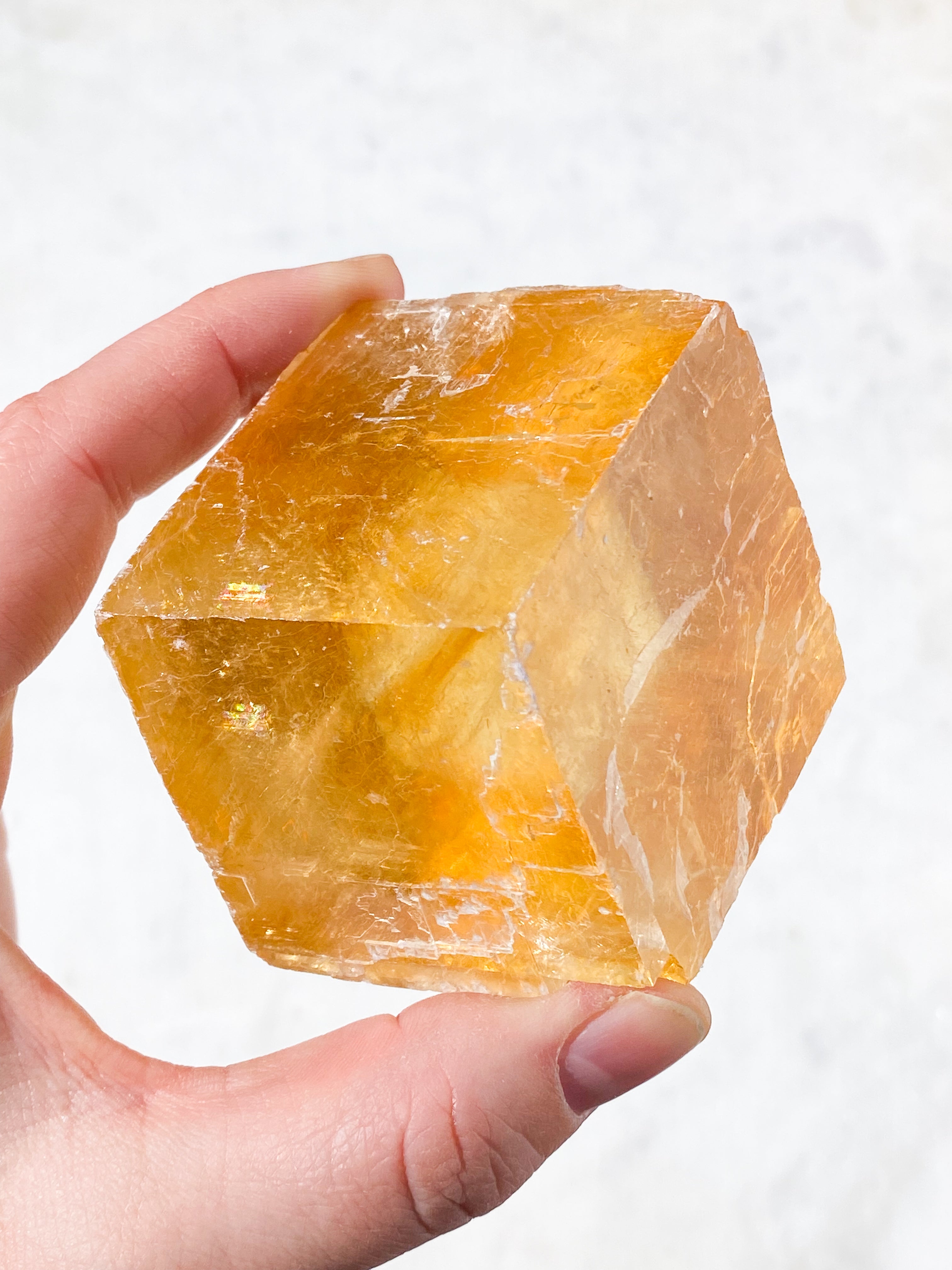 Optisk Honning Calcit Rå (Nr. 3)