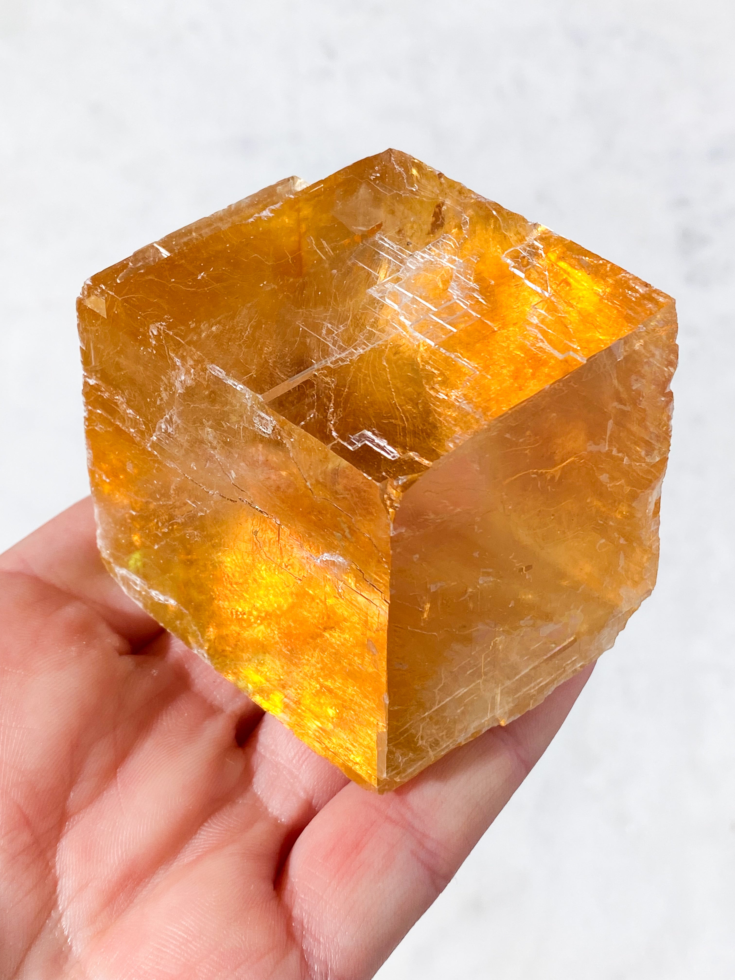 Optisk Honning Calcit Rå (Nr. 3)