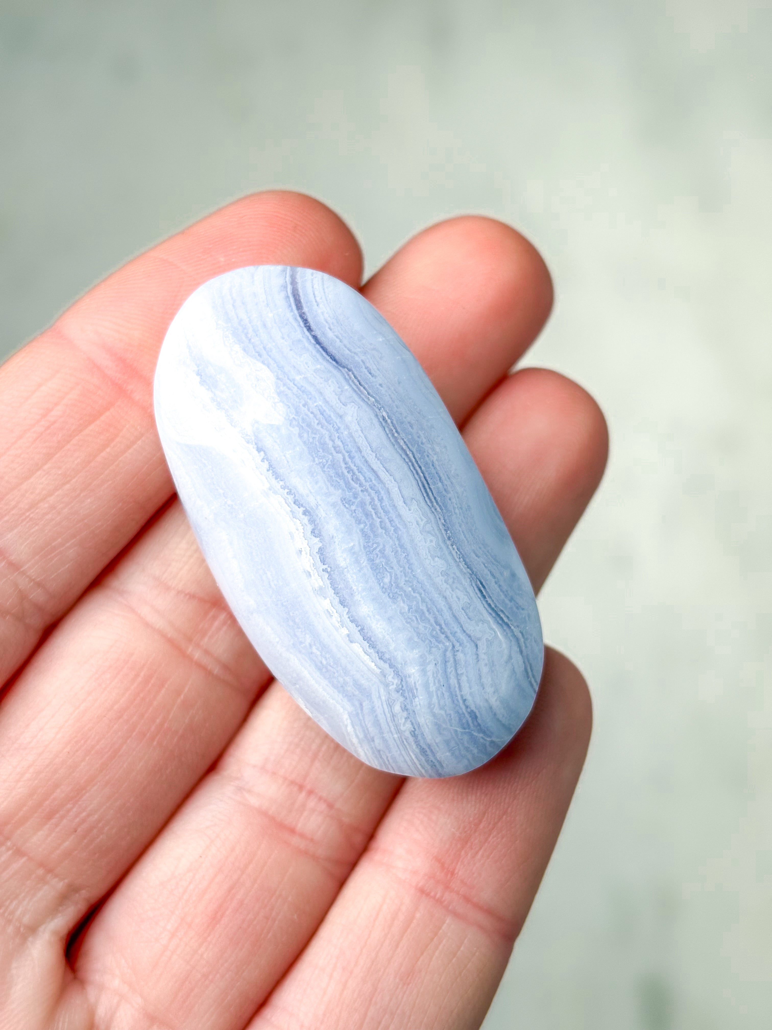 Blonde Agat Palmstone (Nr. 7) Eksklusiv Kvalitet