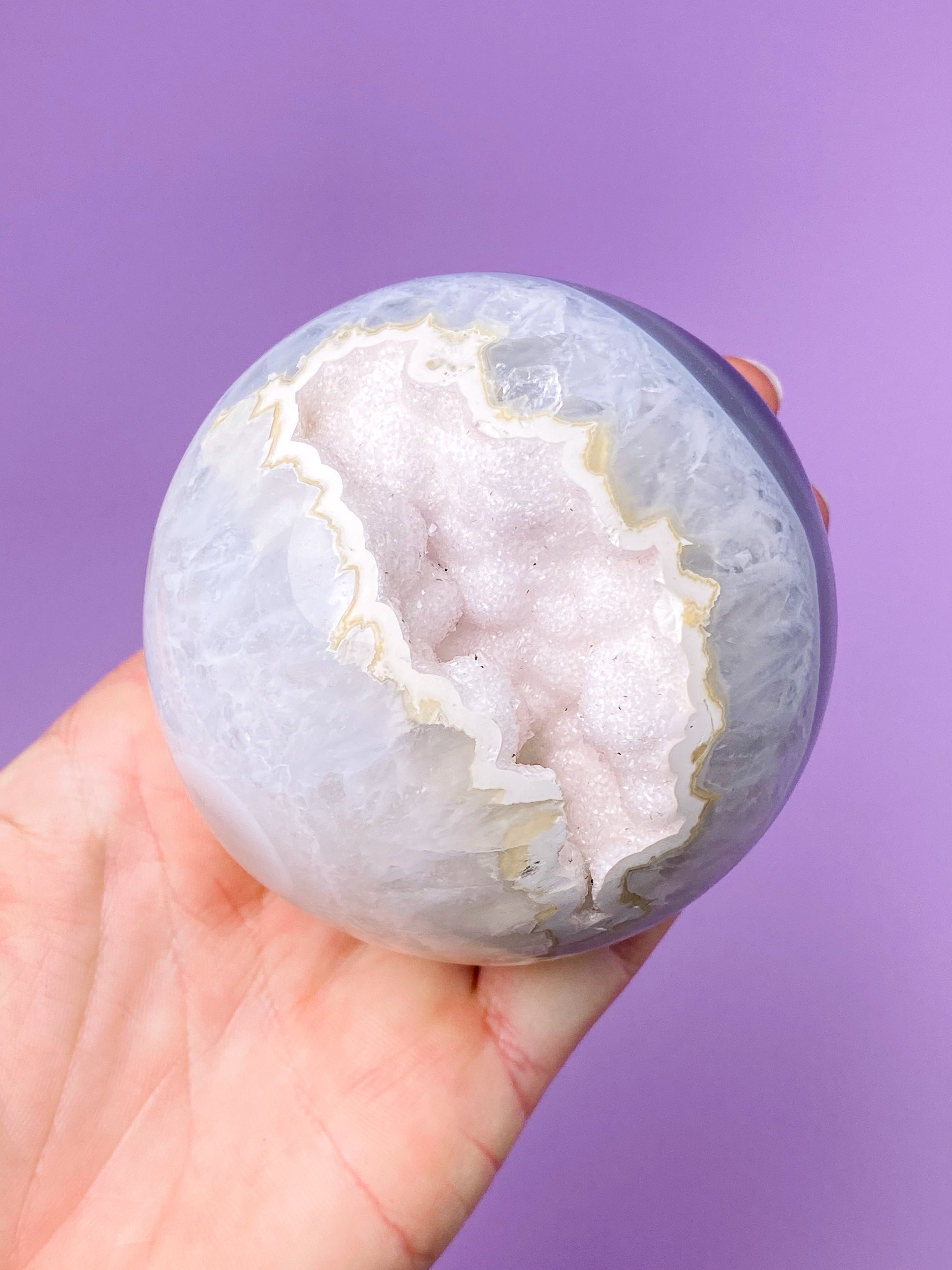 Druzy Agate Moon (No. 1)