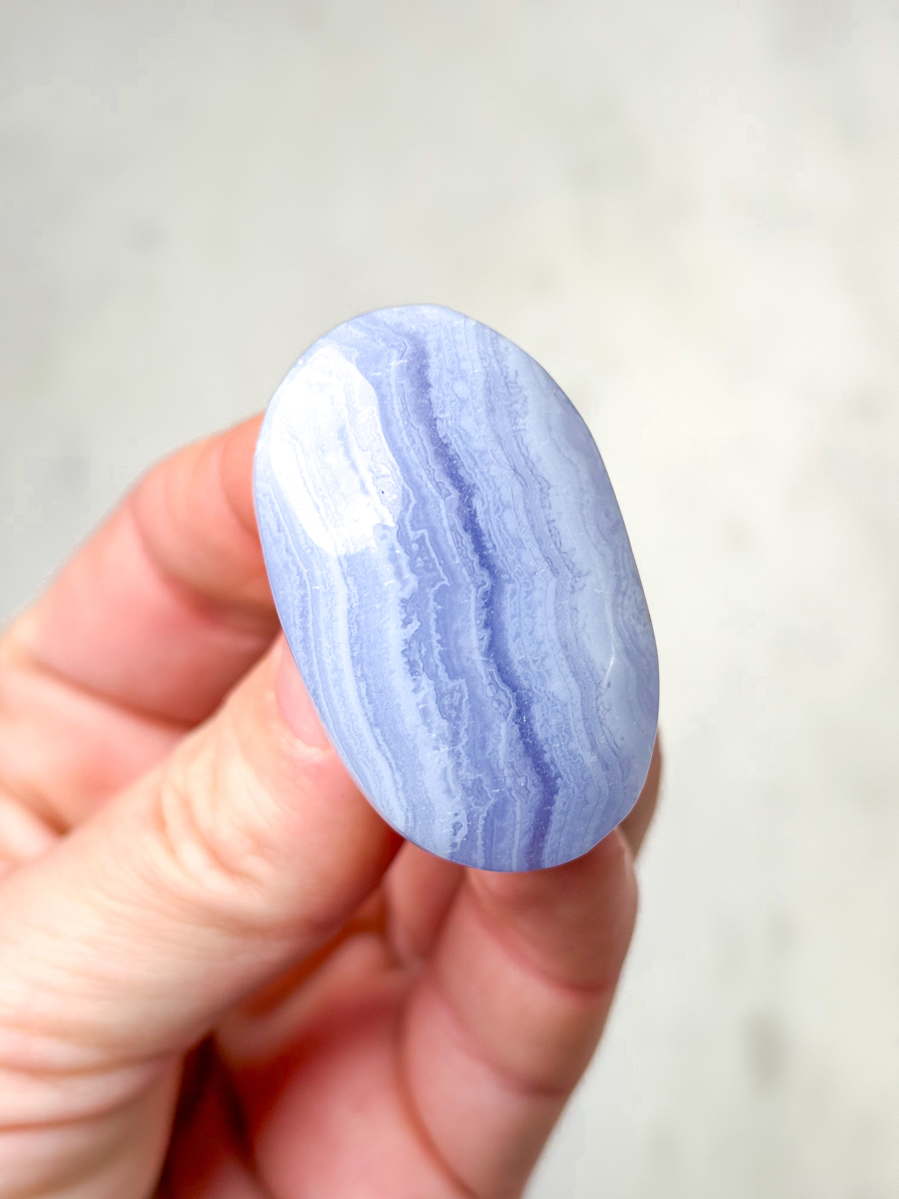 Blonde Agat Palmstone (Nr. 8) Eksklusiv Kvalitet